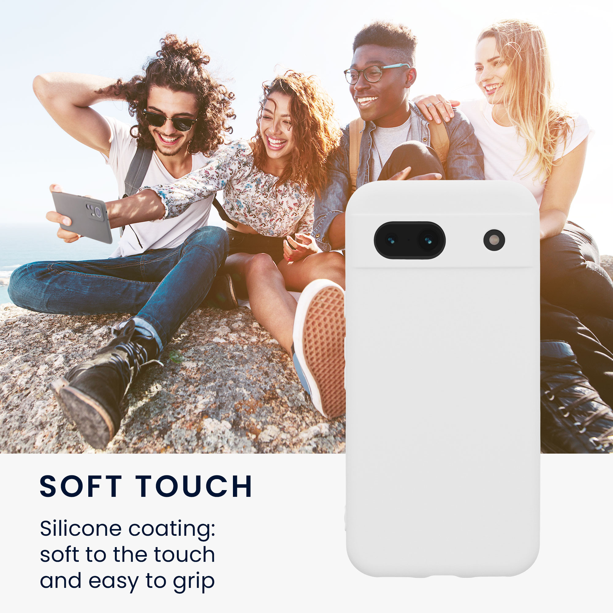 Kryt na mobil kwmobile pro Google Pixel 8a - matná bílá