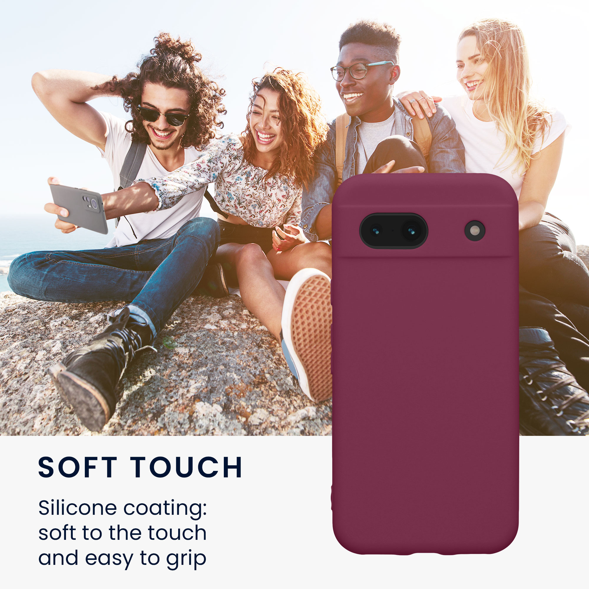 Kryt na mobil kwmobile pro Google Pixel 8a - purpurová Magenta
