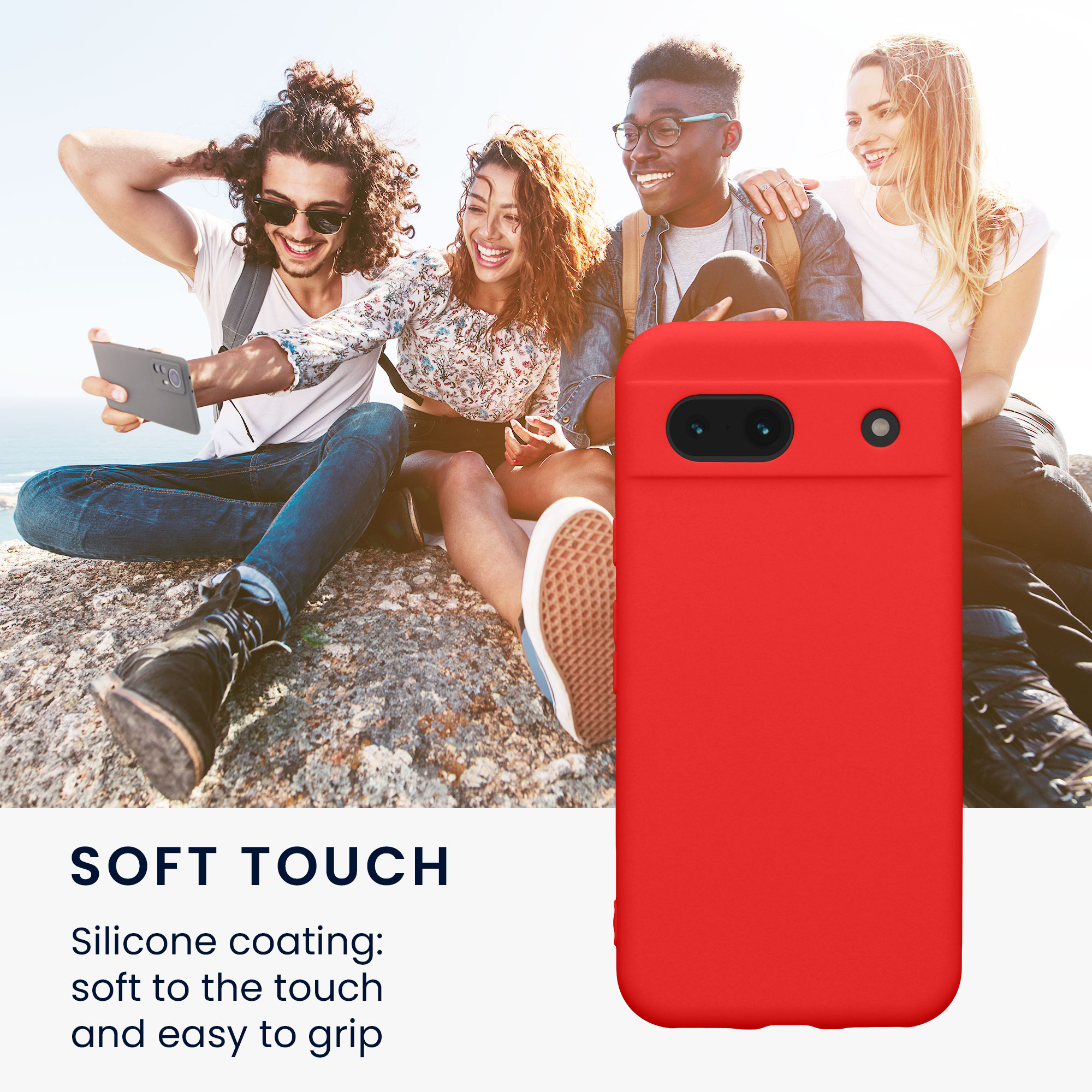 Silikonový kryt kwmobile pro Google Pixel 8a - Classic Red