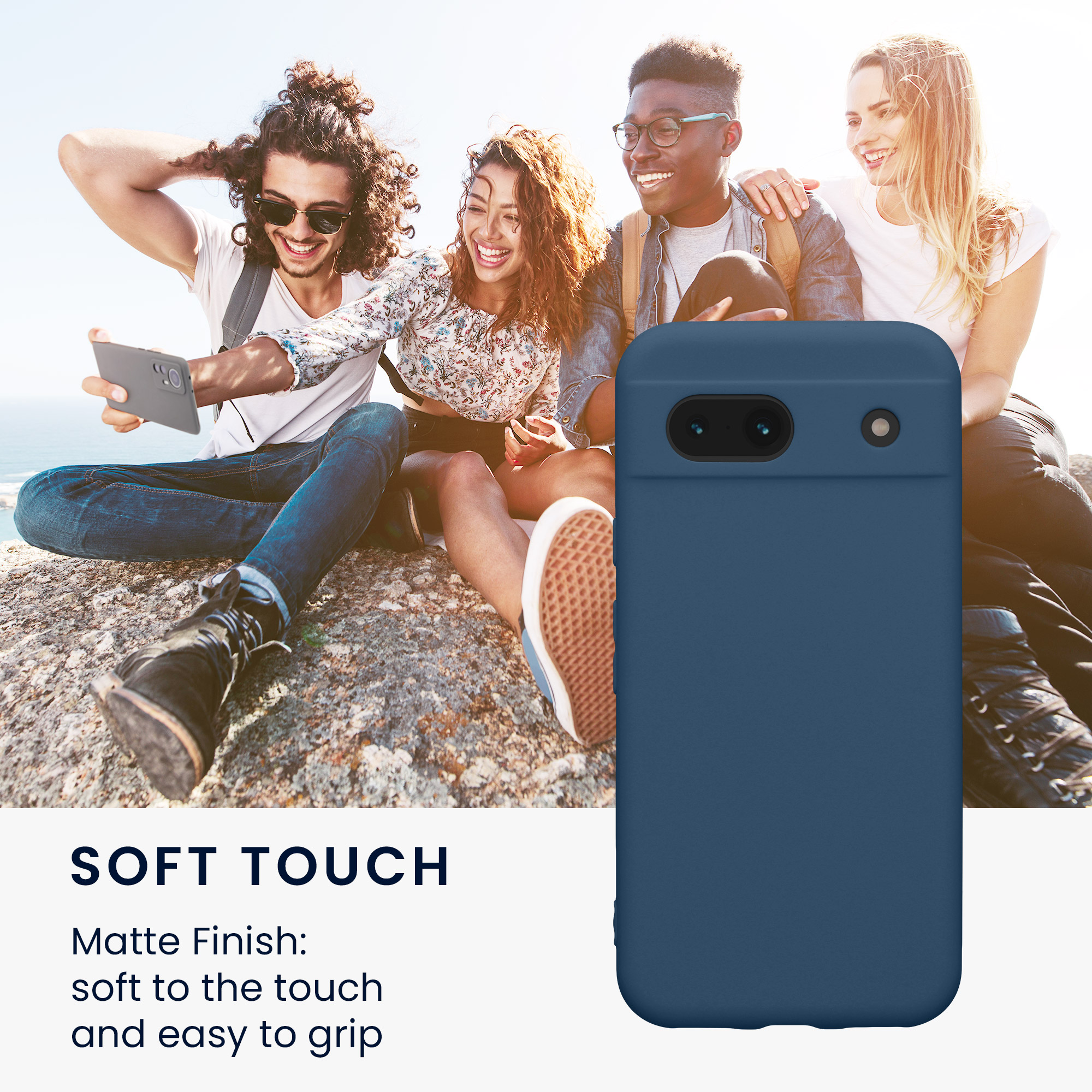Silikonový kryt kwmobile pro Google Pixel 8a - Navy Blue