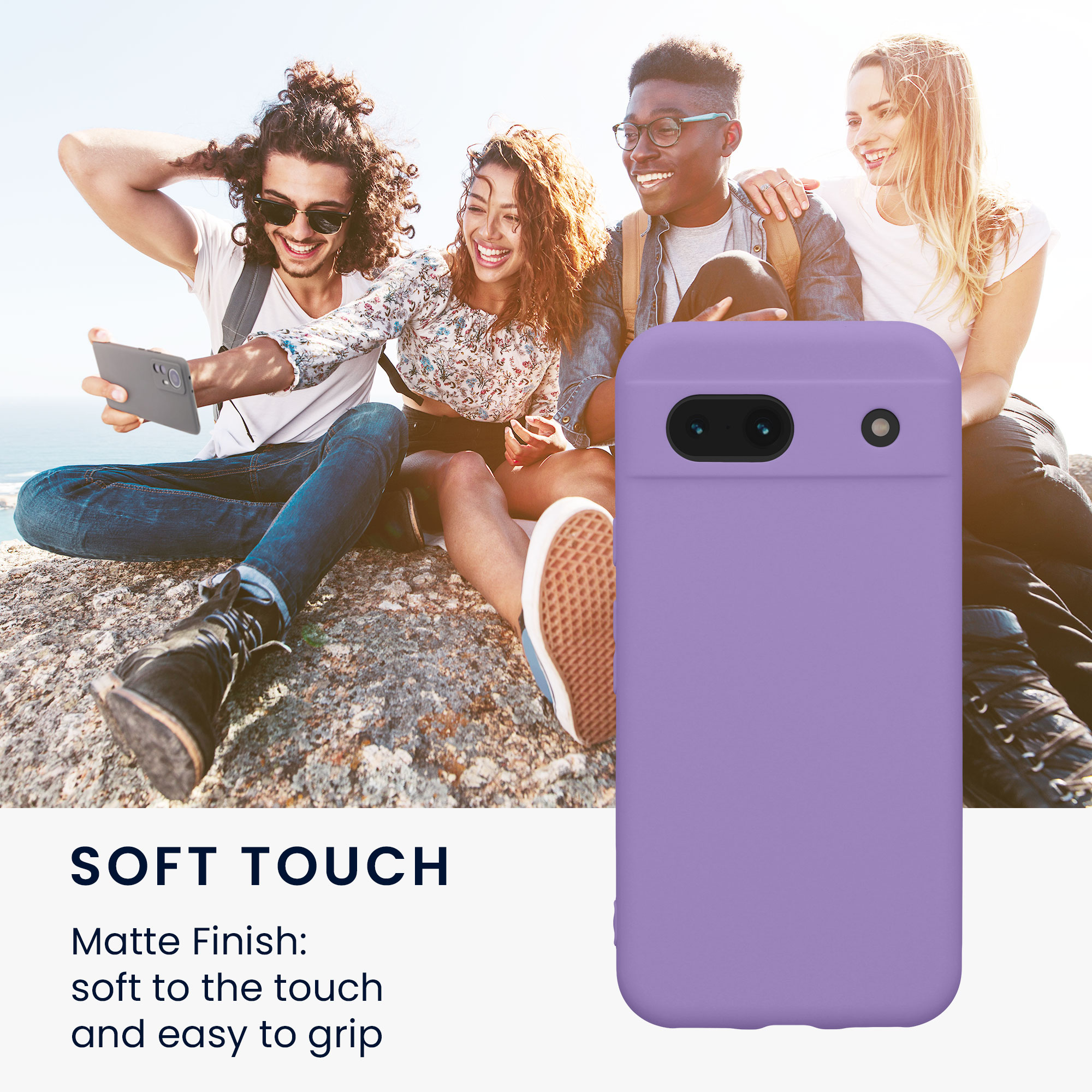 Silikonový kryt kwmobile pro Google Pixel 8a - Violet Purple
