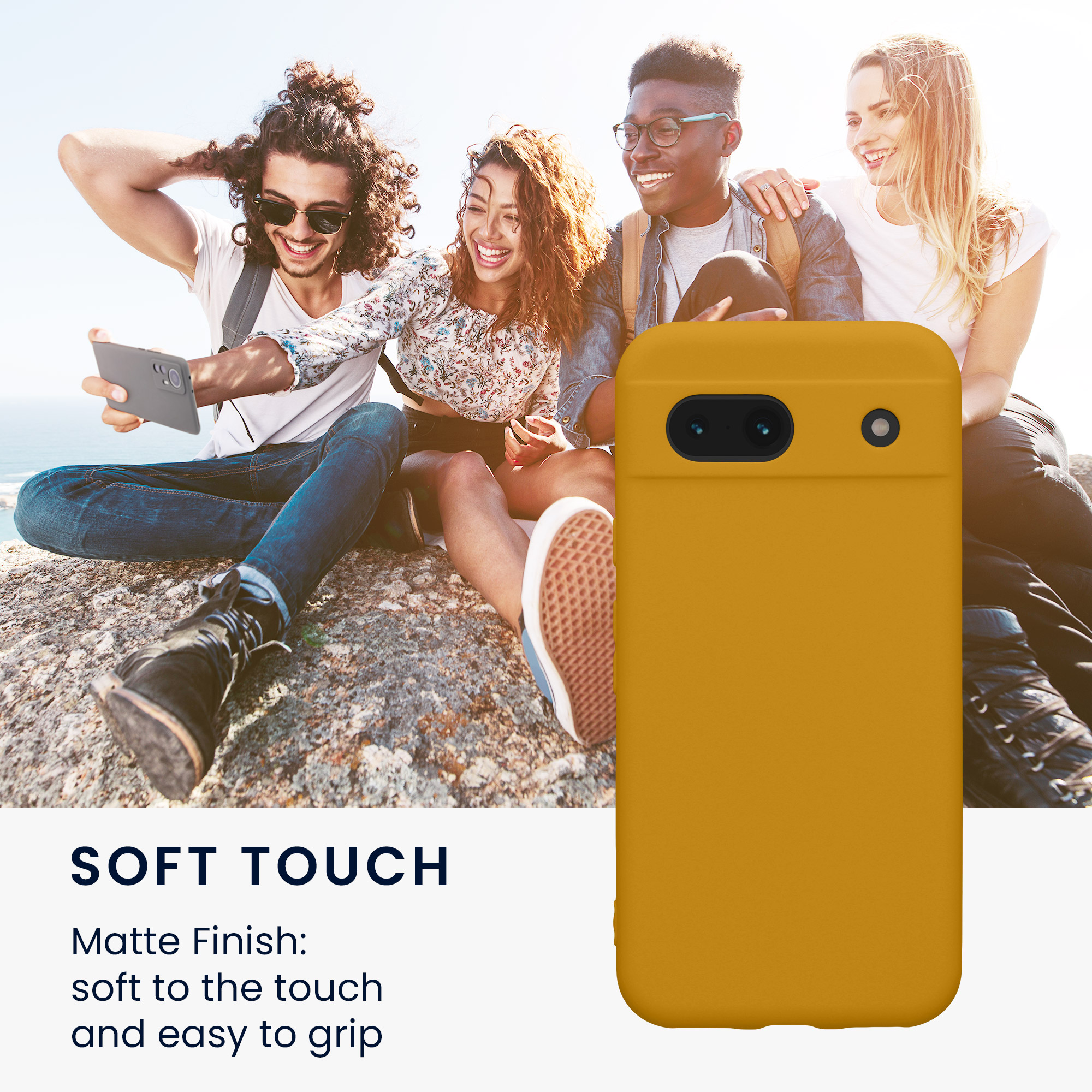 Pouzdro pro Google Pixel 8a kwmobile tenké TPU - medově žlutá