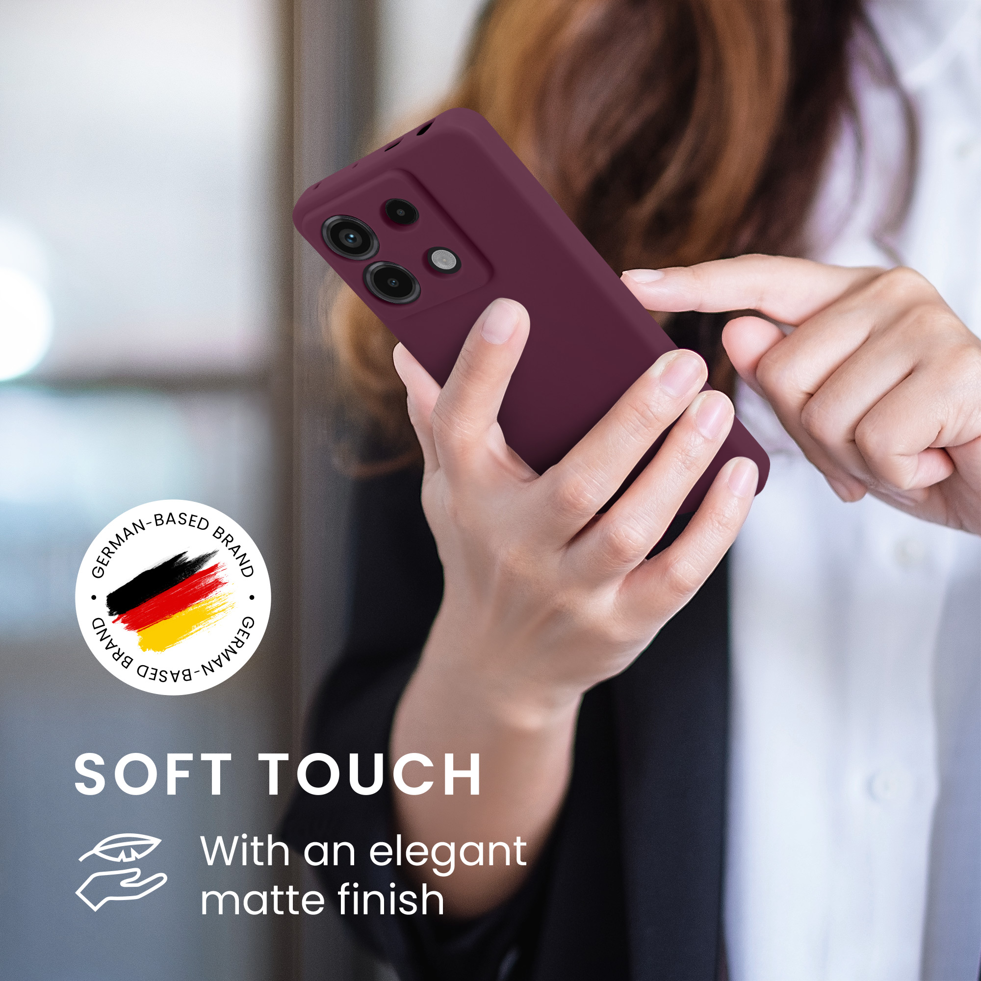 Kryt Xiaomi Redmi Note 13 Pro 5G silikonový TPU červená kwmobile
