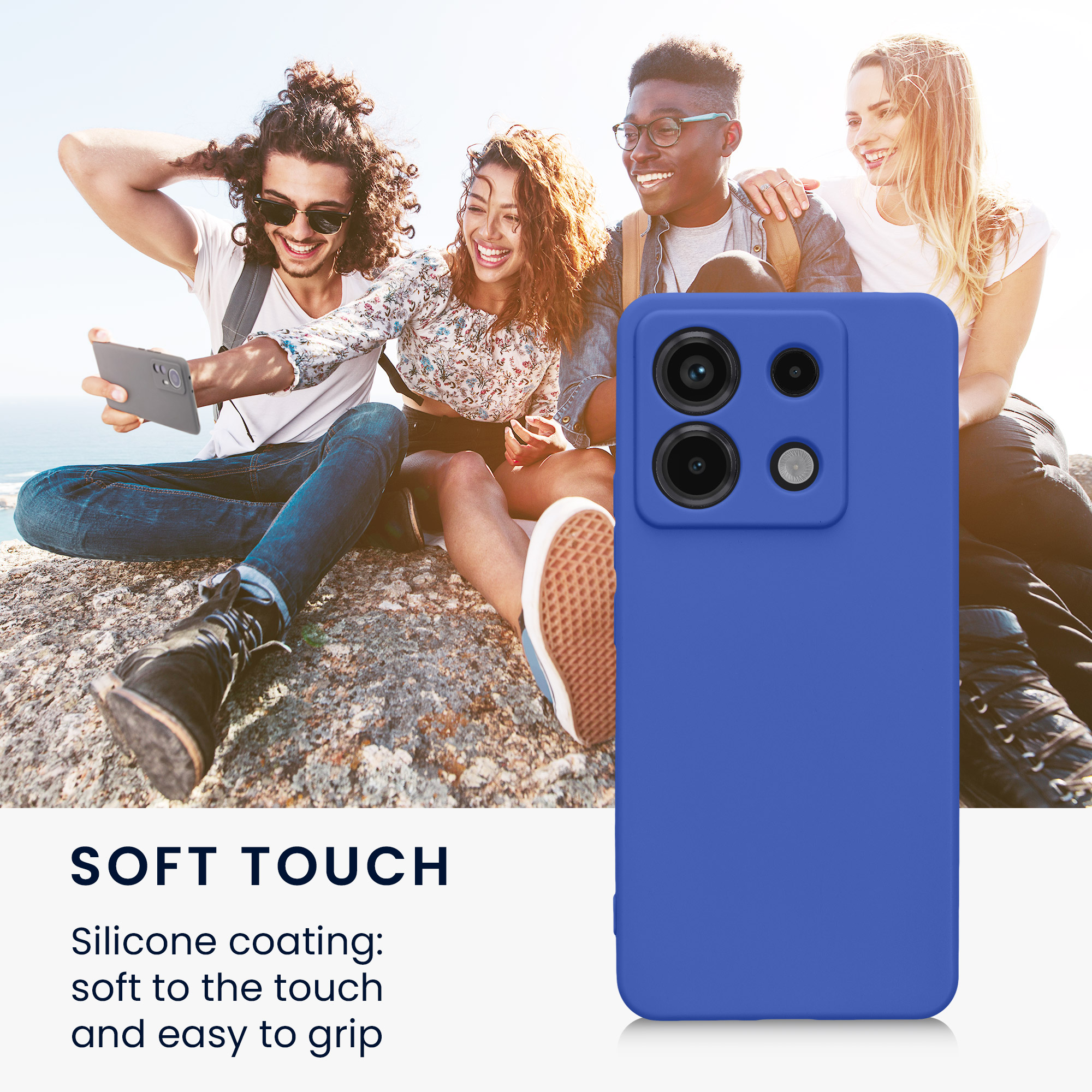 Kryt Xiaomi Redmi Note 13 Pro 5G silikonový TPU modrá kwmobile
