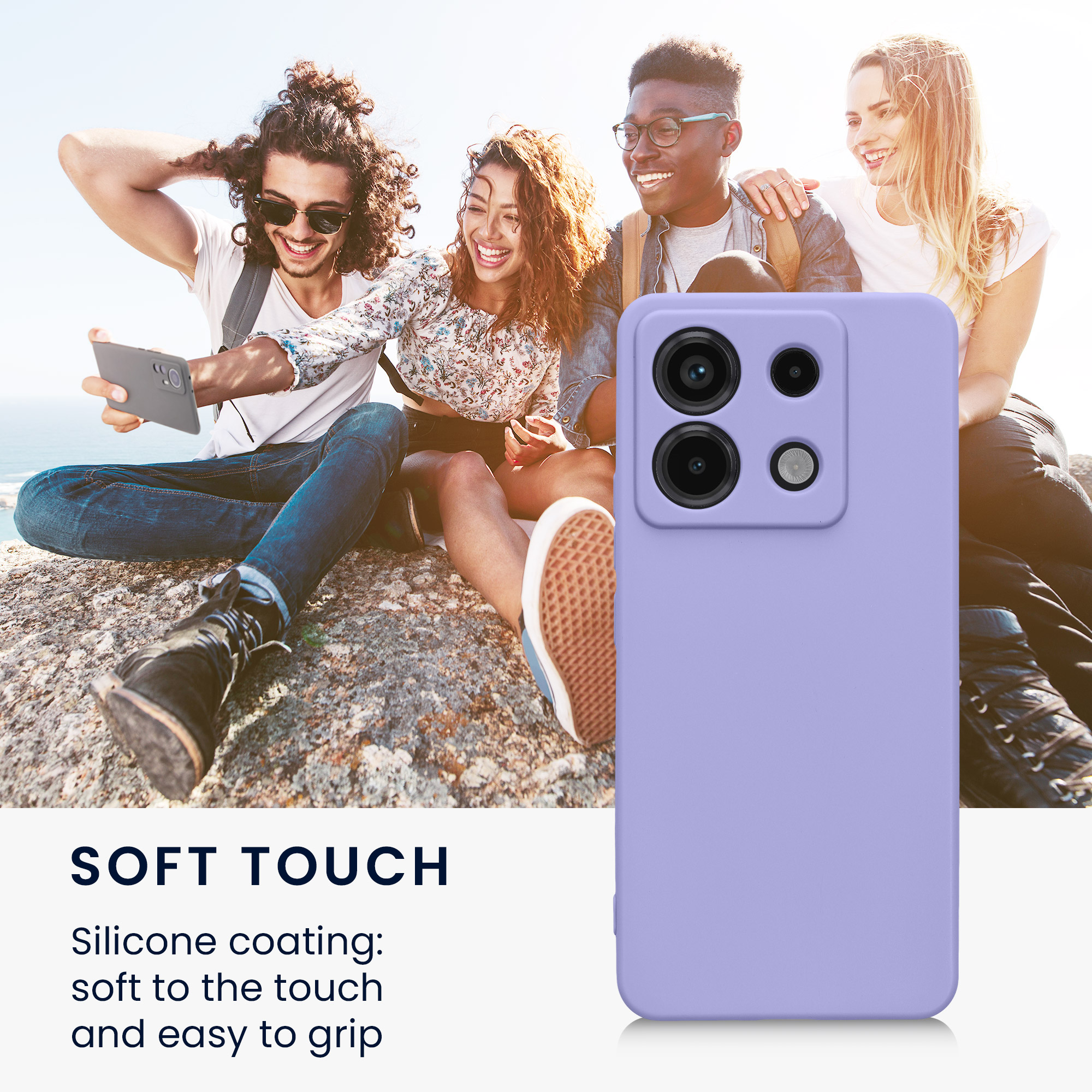 Pouzdro pro Xiaomi Redmi Note 13 Pro 5G / Poco X6 5G kwmobile tenké TPU - levandulová