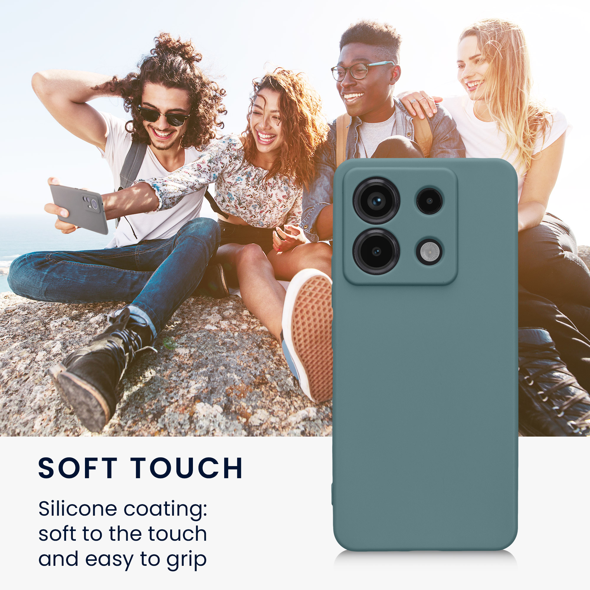 Kryt Xiaomi Redmi Note 13 Pro 5G silikonový TPU arktická noc kwmobile