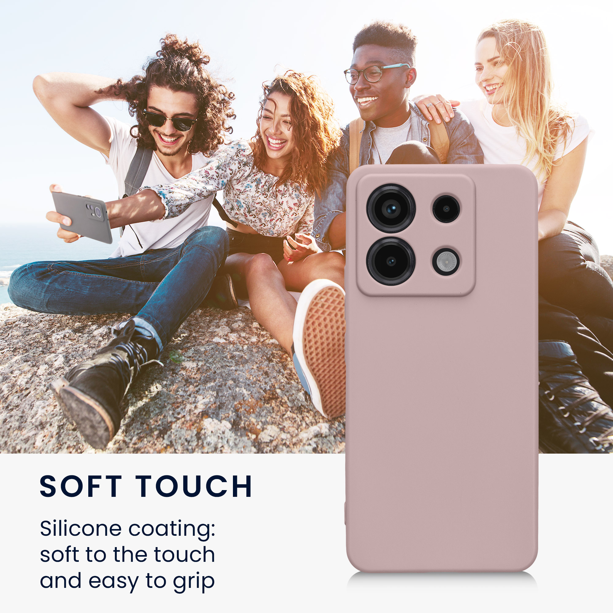 Kryt Xiaomi Redmi Note 13 Pro 5G silikonový TPU červená kwmobile