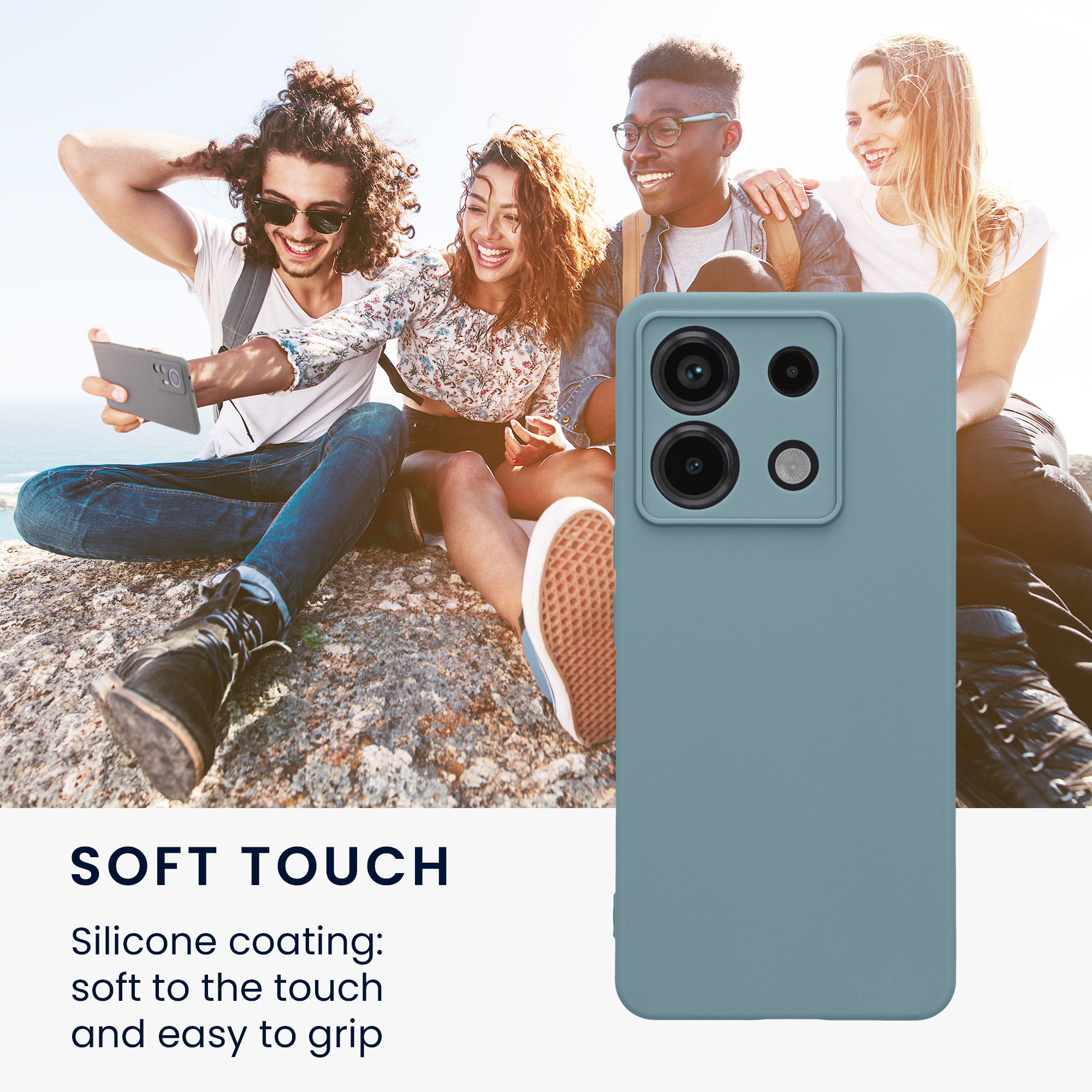 Kryt Xiaomi Redmi Note 13 Pro 5G silikonový TPU červená kwmobile