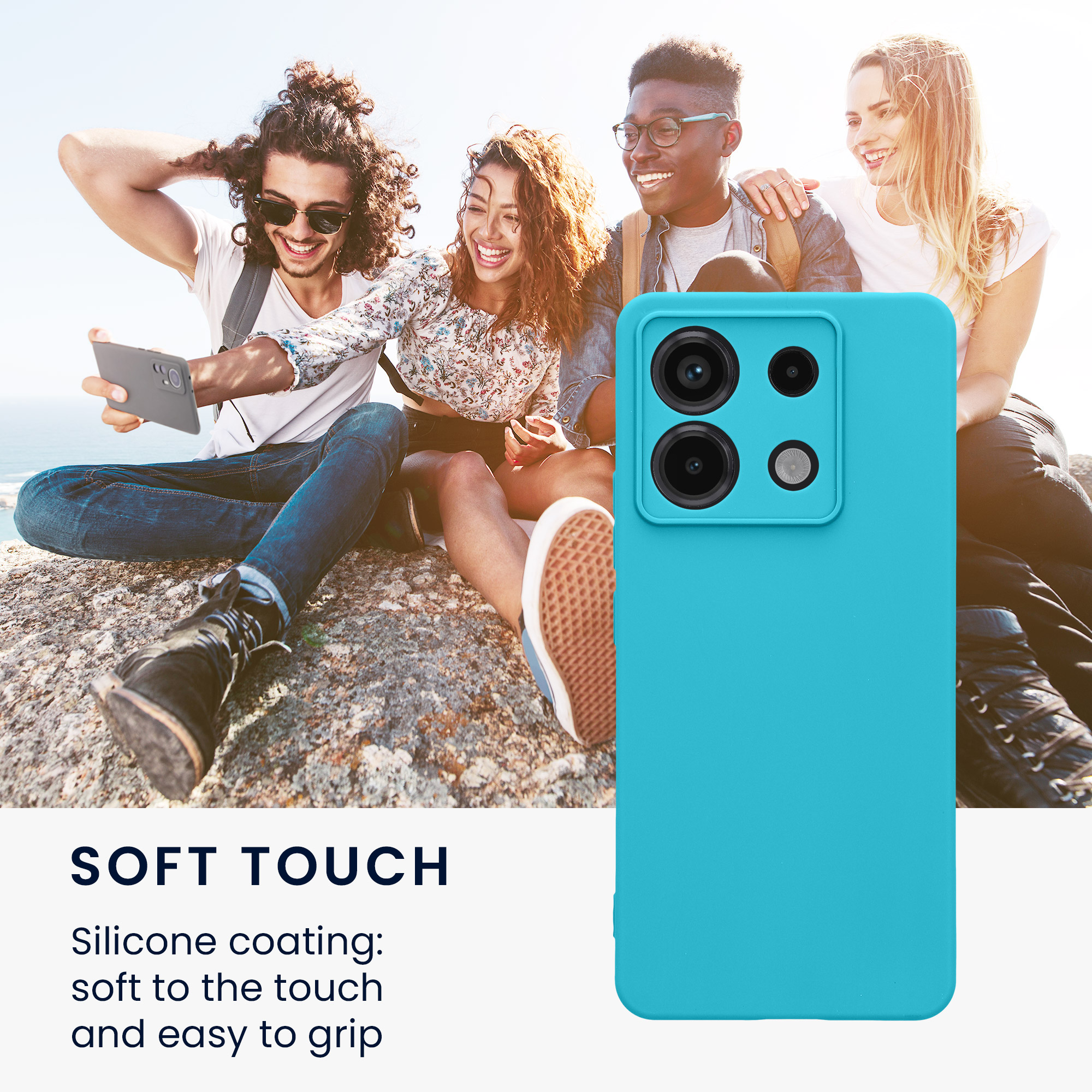 Kryt Xiaomi Redmi Note 13 Pro 5G silikonový TPU červená kwmobile