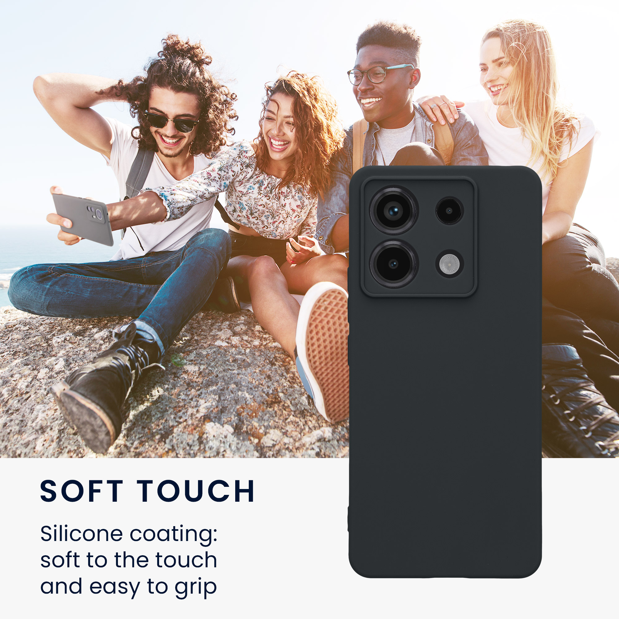 Kryt Xiaomi Redmi Note 13 Pro 5G silikonový TPU borůvková modrá kwmobile