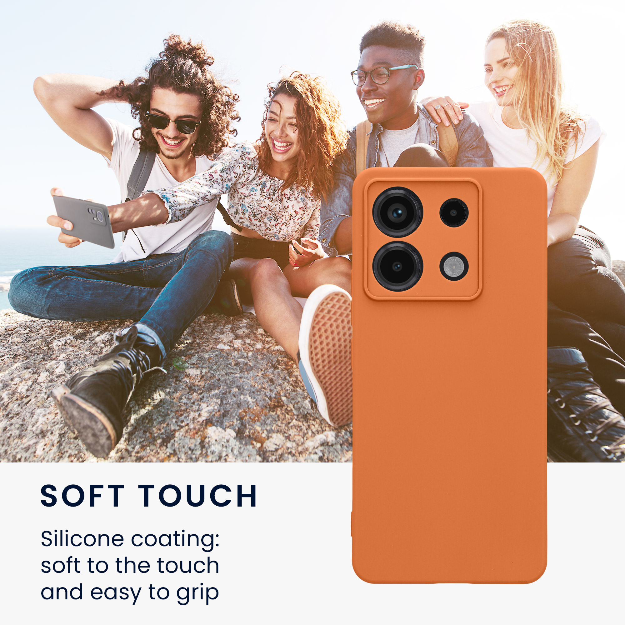 Kryt Xiaomi Redmi Note 13 Pro 5G silikonový TPU červená kwmobile