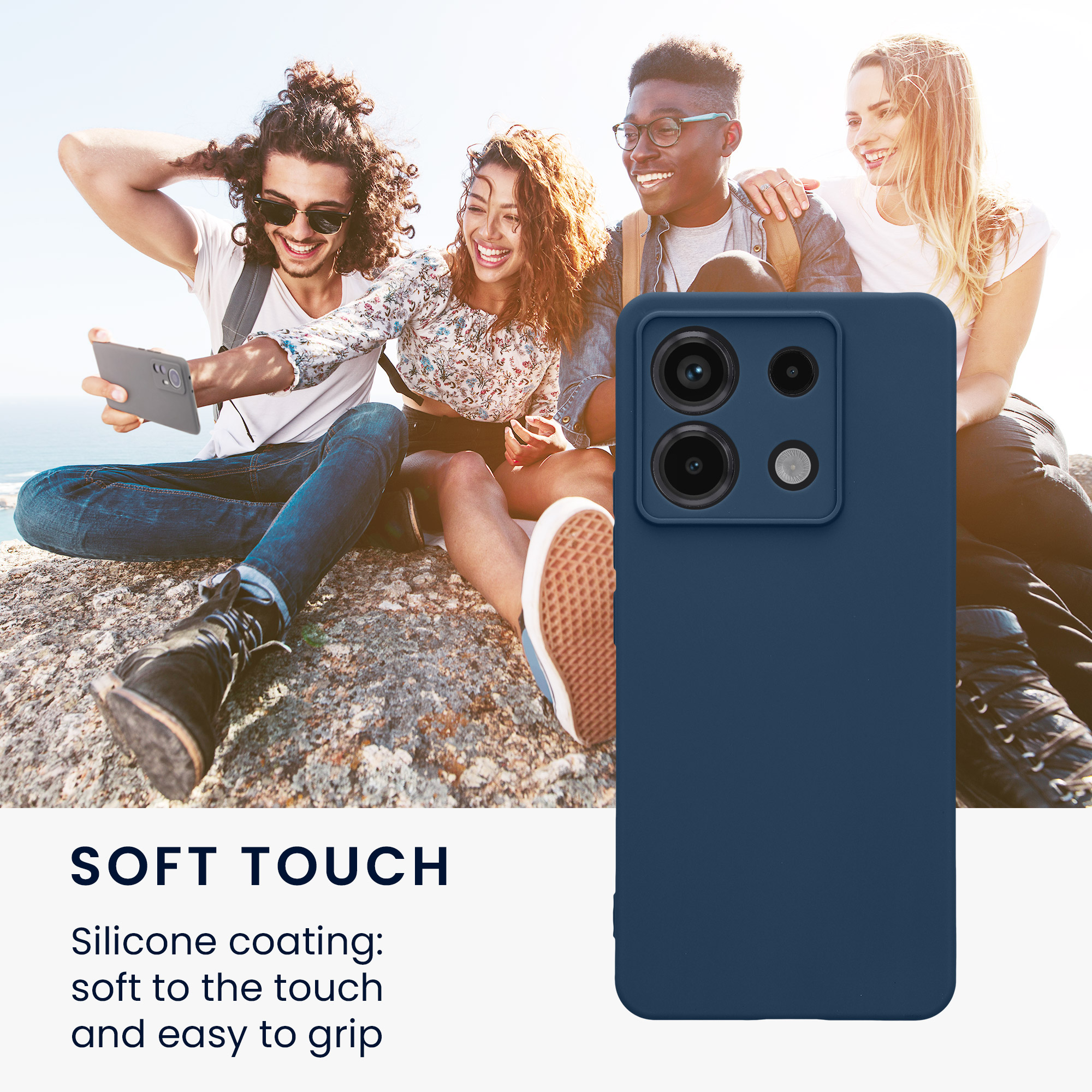Kryt Xiaomi Redmi Note 13 Pro 5G silikonový TPU modrá kwmobile