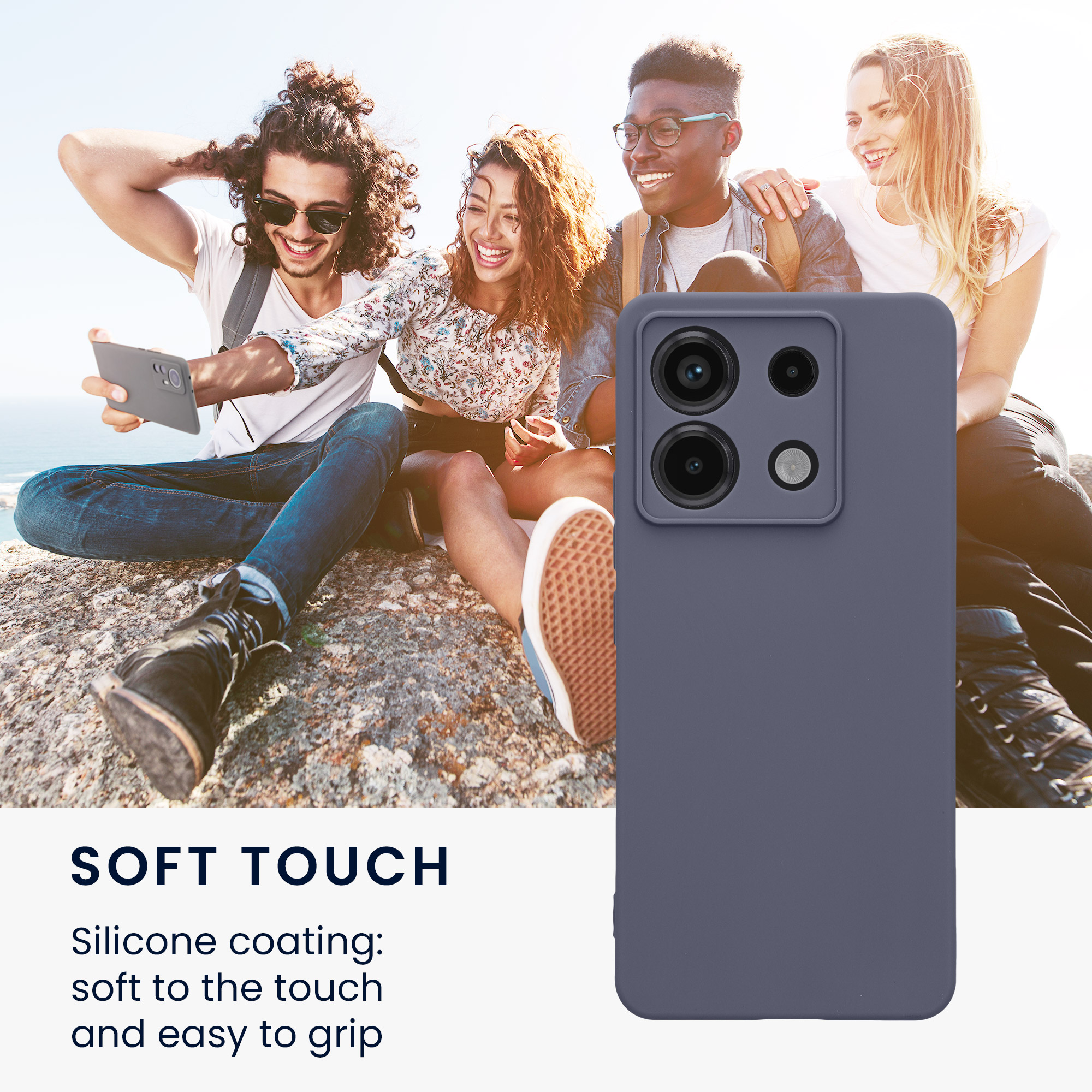 Kryt Xiaomi Redmi Note 13 Pro 5G silikonový TPU modrá kwmobile