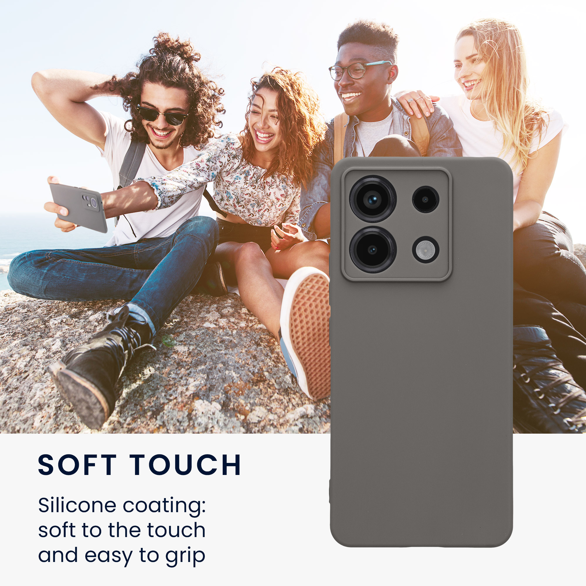 Kryt Xiaomi Redmi Note 13 Pro 5G silikonový TPU červená kwmobile