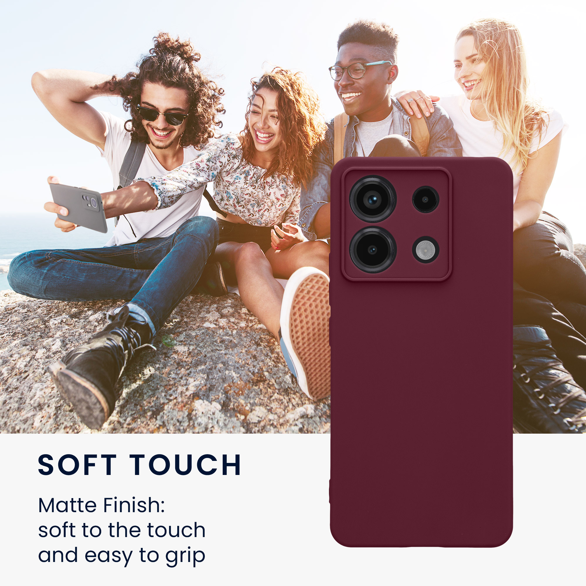 Kryt Xiaomi Redmi Note 13 Pro 5G silikonový TPU fialová kwmobile
