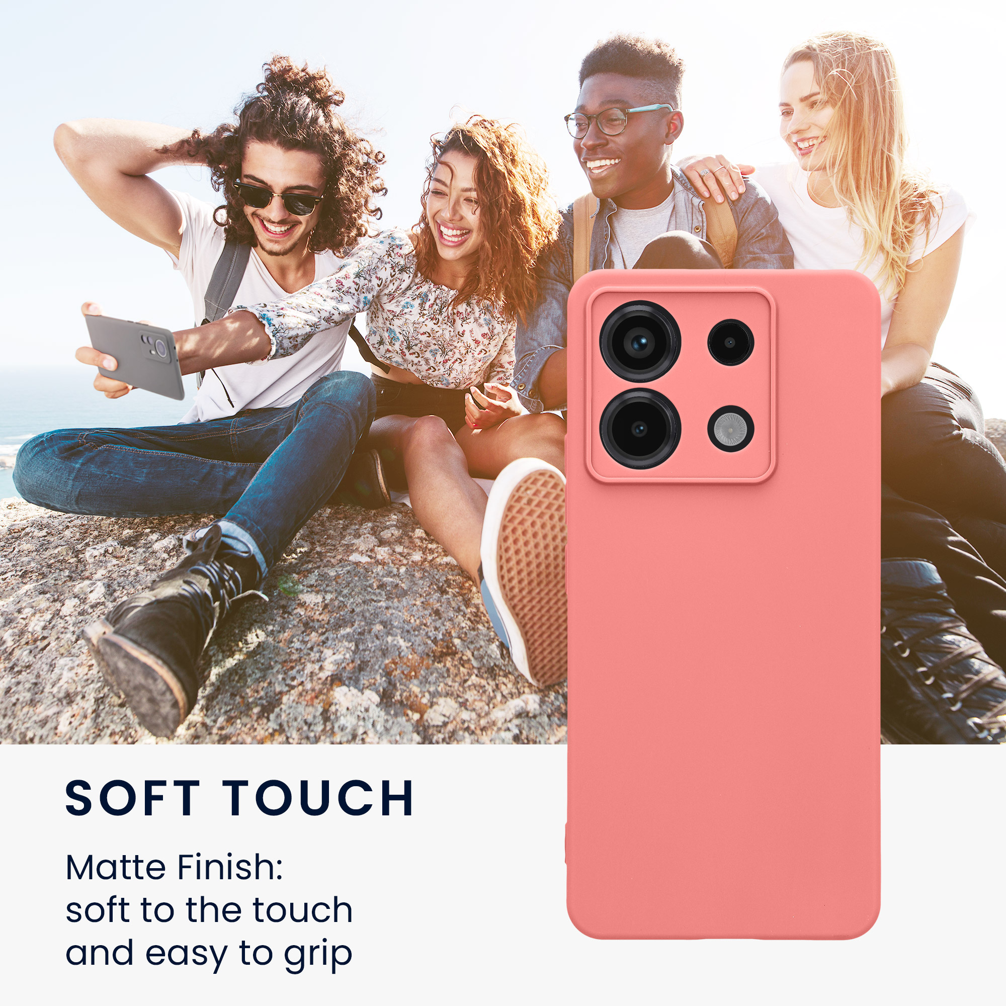 Kryt Xiaomi Redmi Note 13 Pro 5G silikonový TPU korálová kwmobile