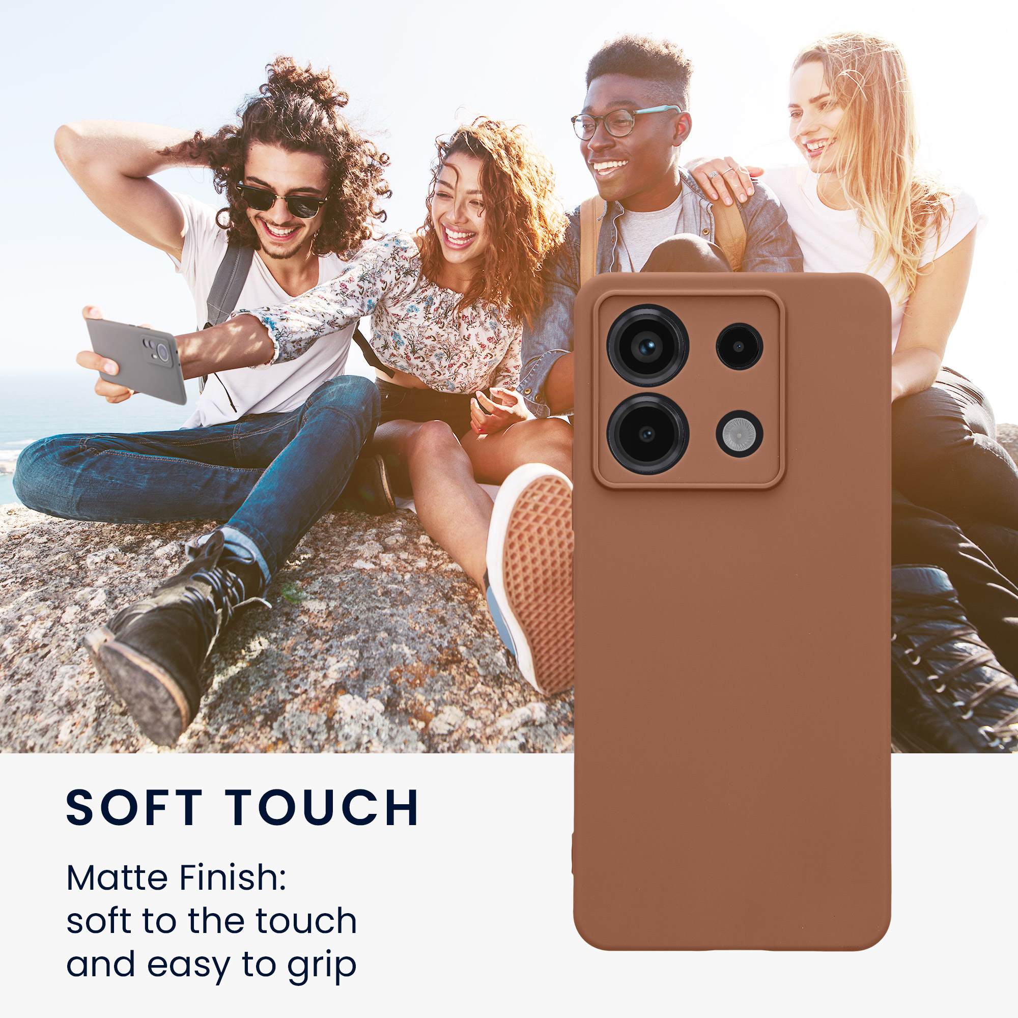 Kryt Xiaomi Redmi Note 13 Pro 5G silikonový TPU červená kwmobile