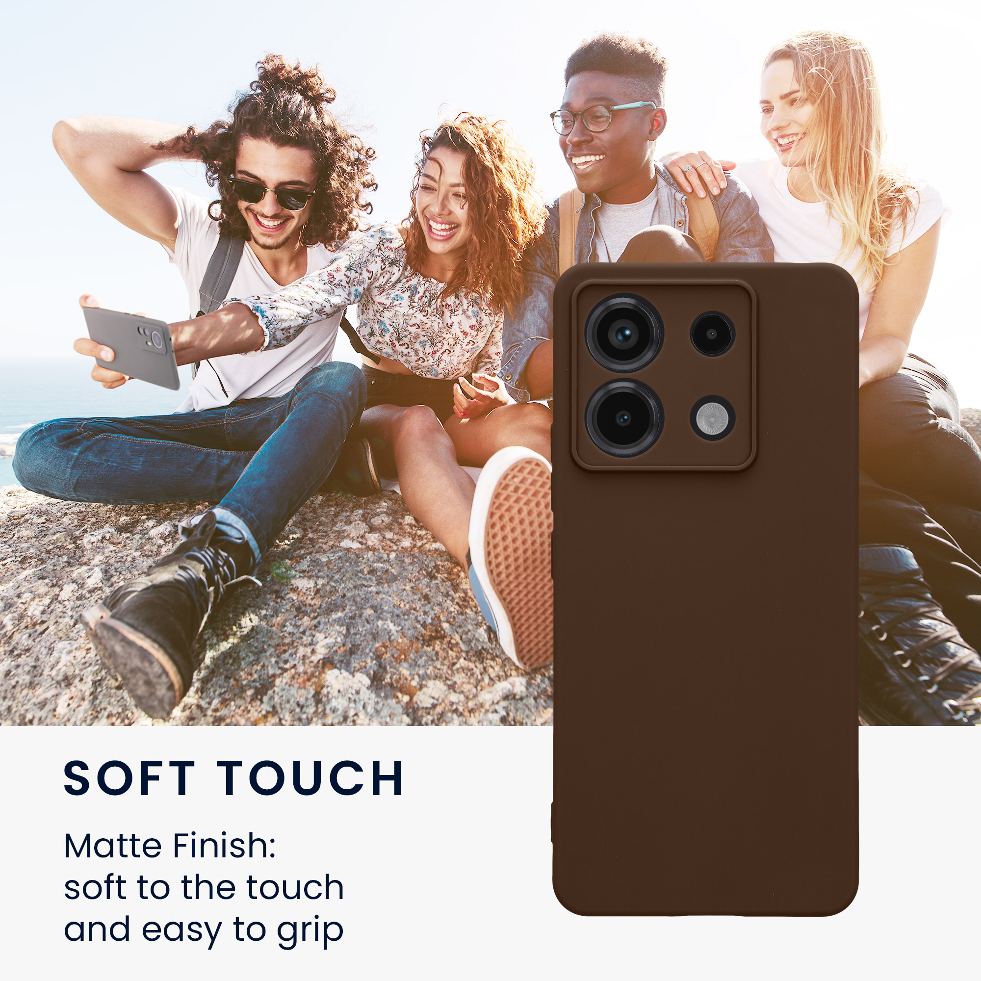 Kryt Xiaomi Redmi Note 13 Pro 5G silikonový TPU červená kwmobile