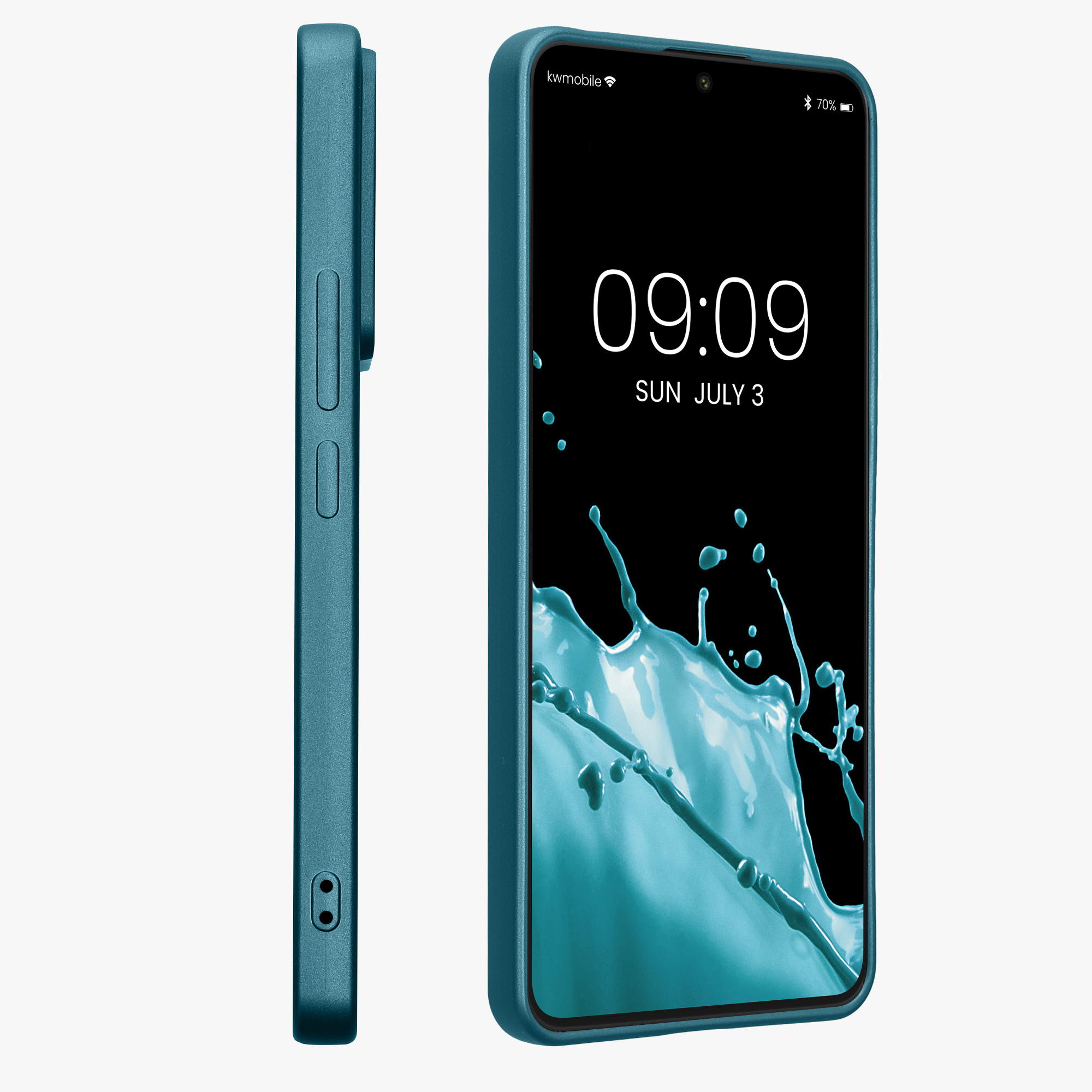 Kryt Xiaomi Redmi Note 13 Pro 5G metalický TPU metalická karibská modrá kwmobile