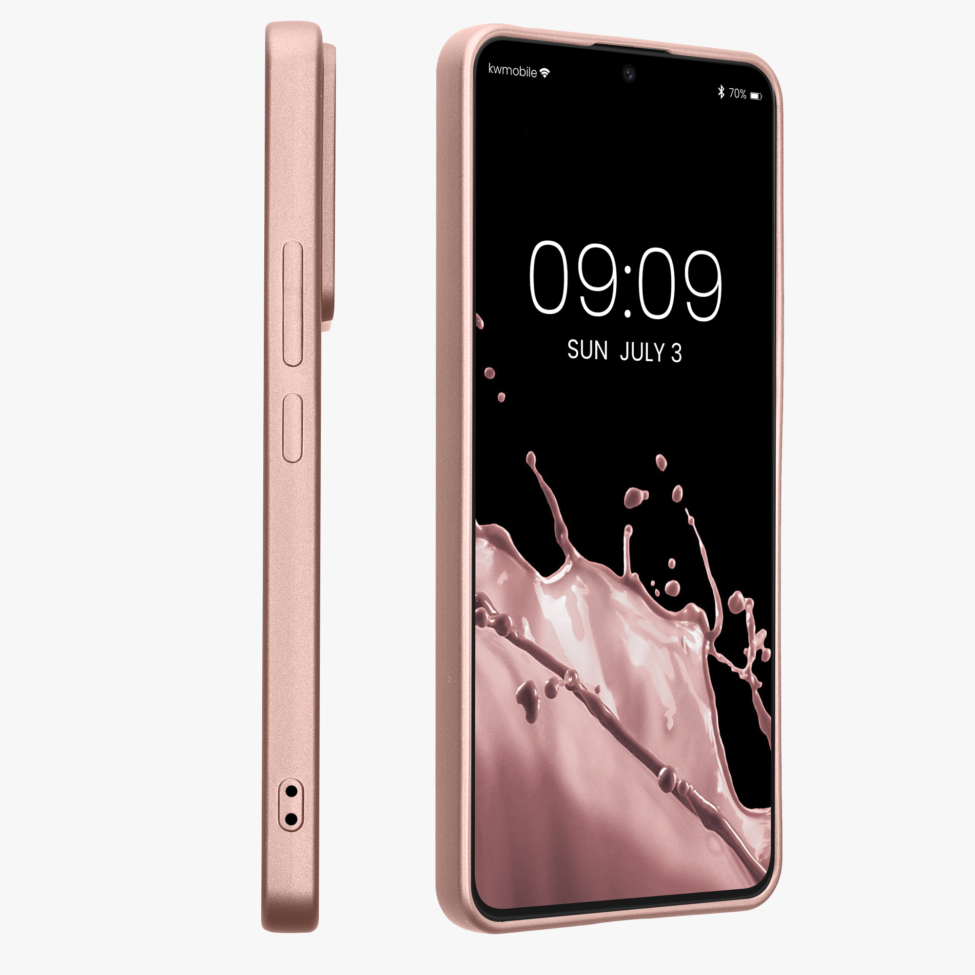 Kryt Xiaomi Redmi Note 13 Pro 5G metalický TPU metalická růžovo-zlatá kwmobile