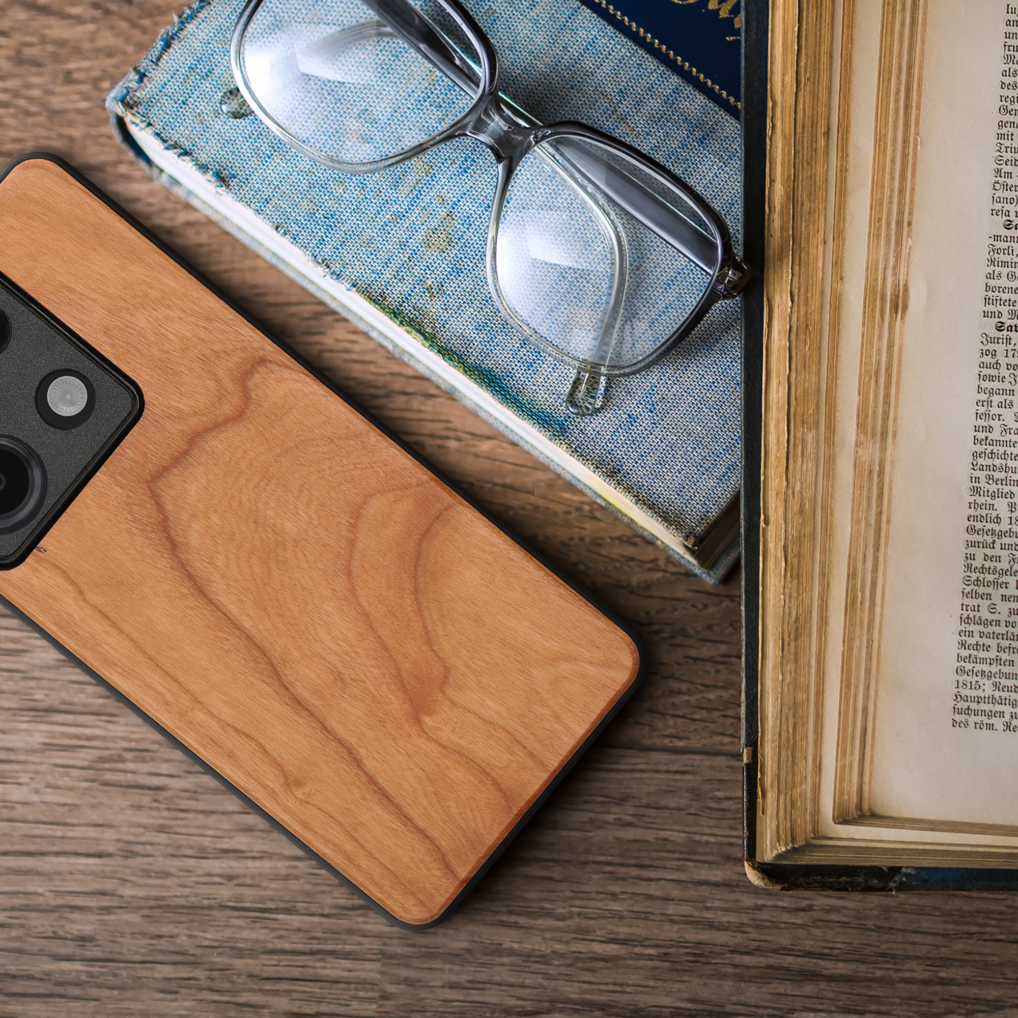 Dřevěný kryt Xiaomi Redmi Note 13 Pro 5G TPU nárazník hnědá kwmobile