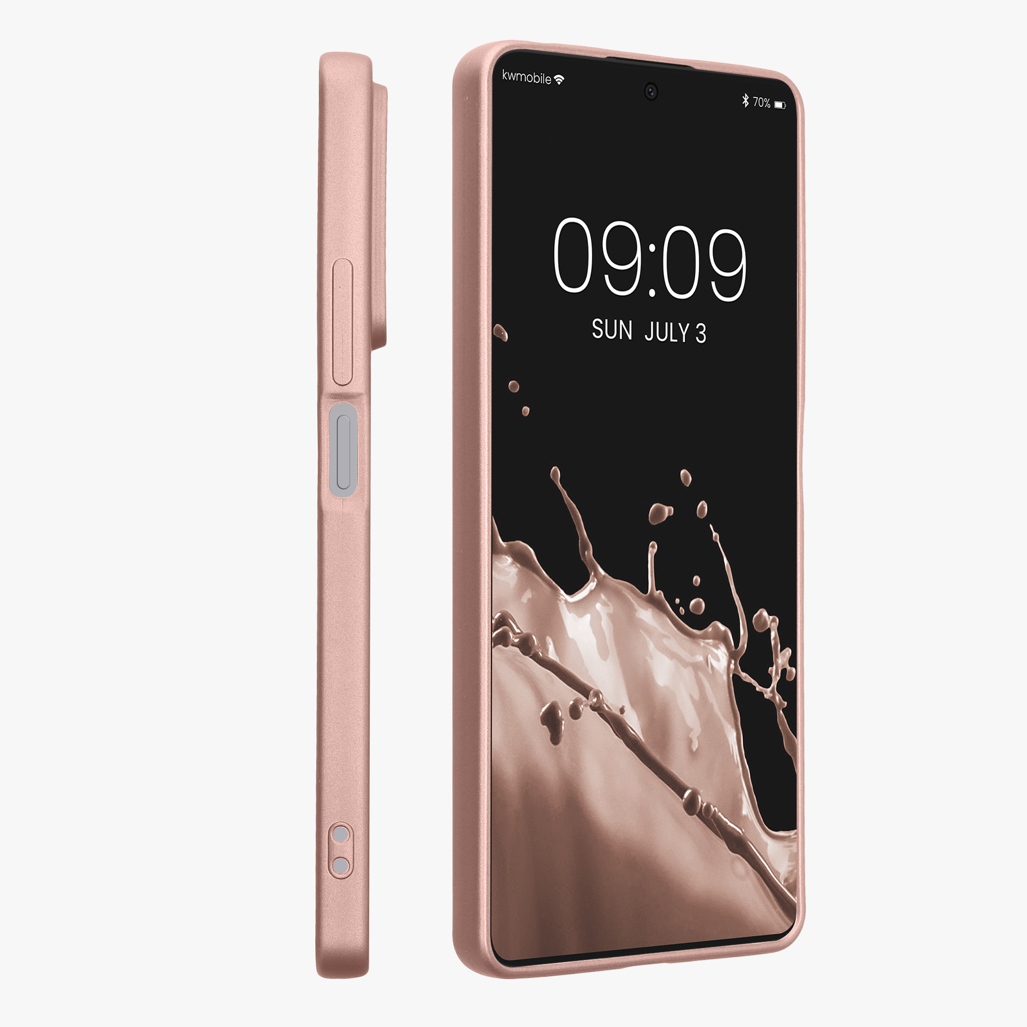 Kryt Xiaomi Redmi Note 13 5G metalický TPU metalická růžovo-zlatá kwmobile