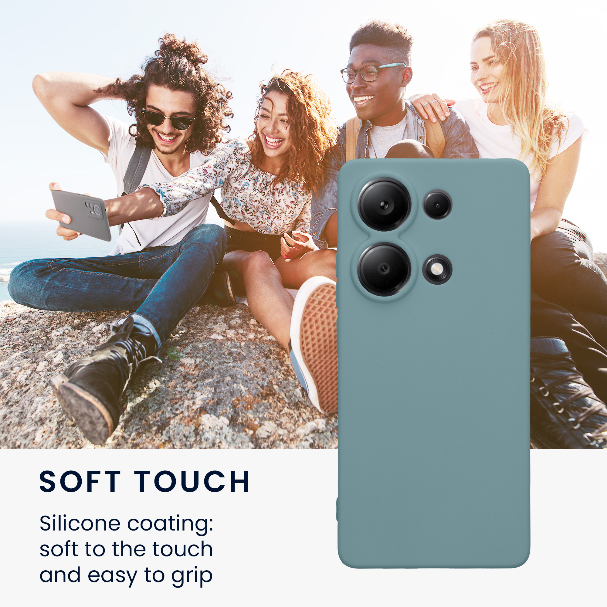 Kryt Xiaomi Redmi Note 13 Pro 4G silikonový TPU červená kwmobile