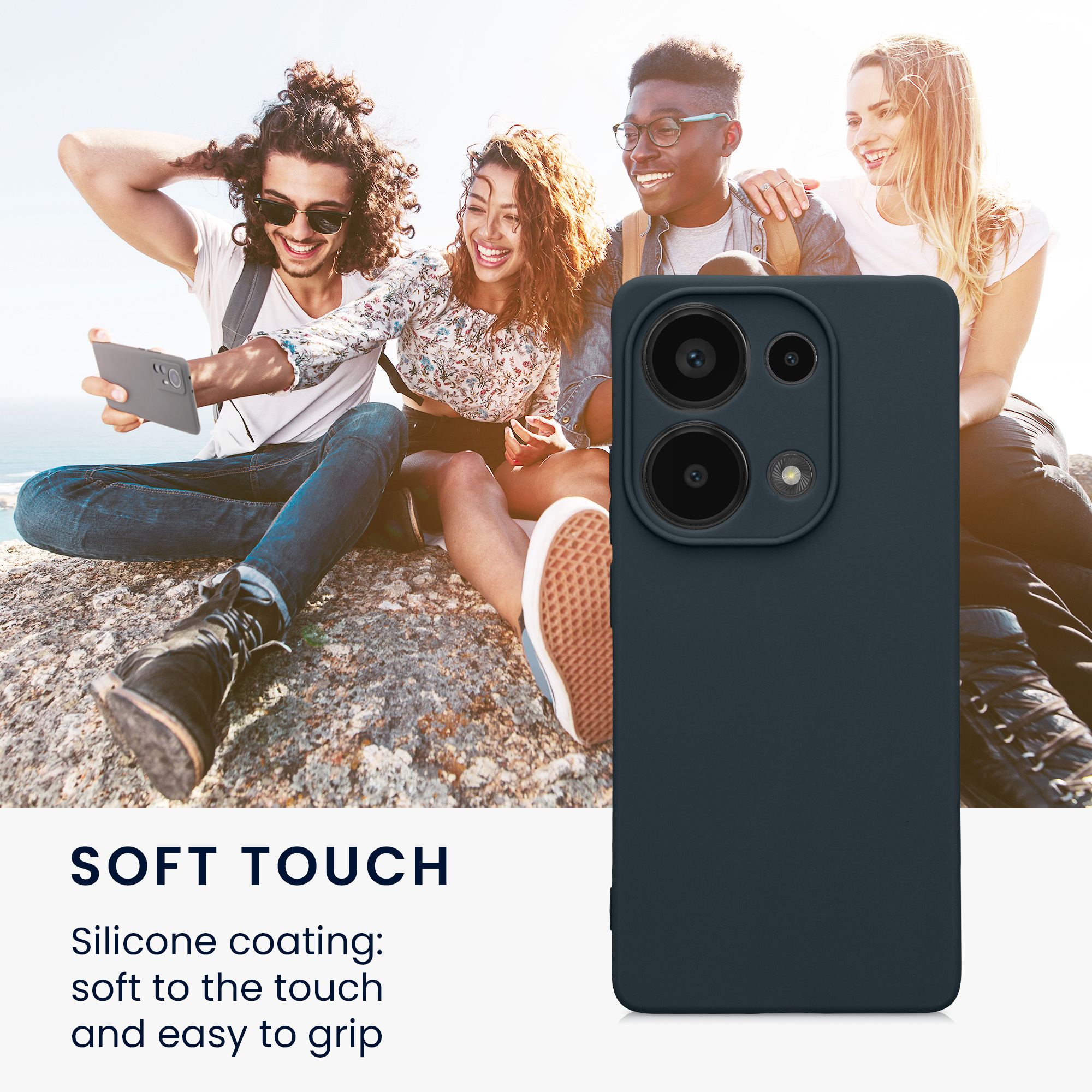 Kryt Xiaomi Redmi Note 13 Pro 4G silikonový TPU tmavá břidlice kwmobile