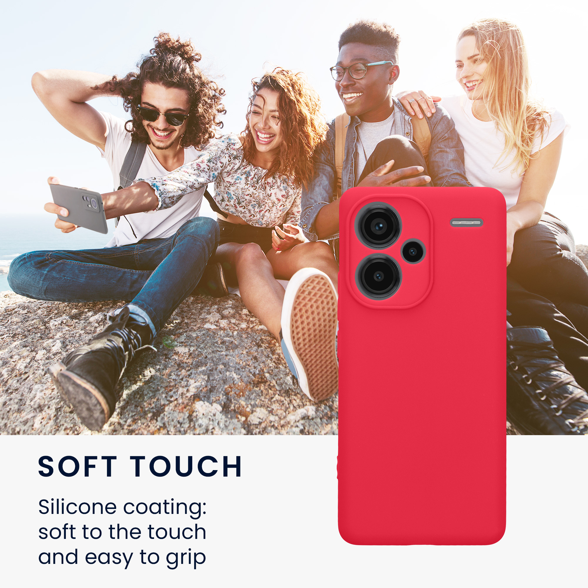 Pouzdro pro Xiaomi Redmi Note 13 Pro+ 5G / Redmi Note 13 Pro Plus 5G kwmobile tenké TPU - neonově růžová
