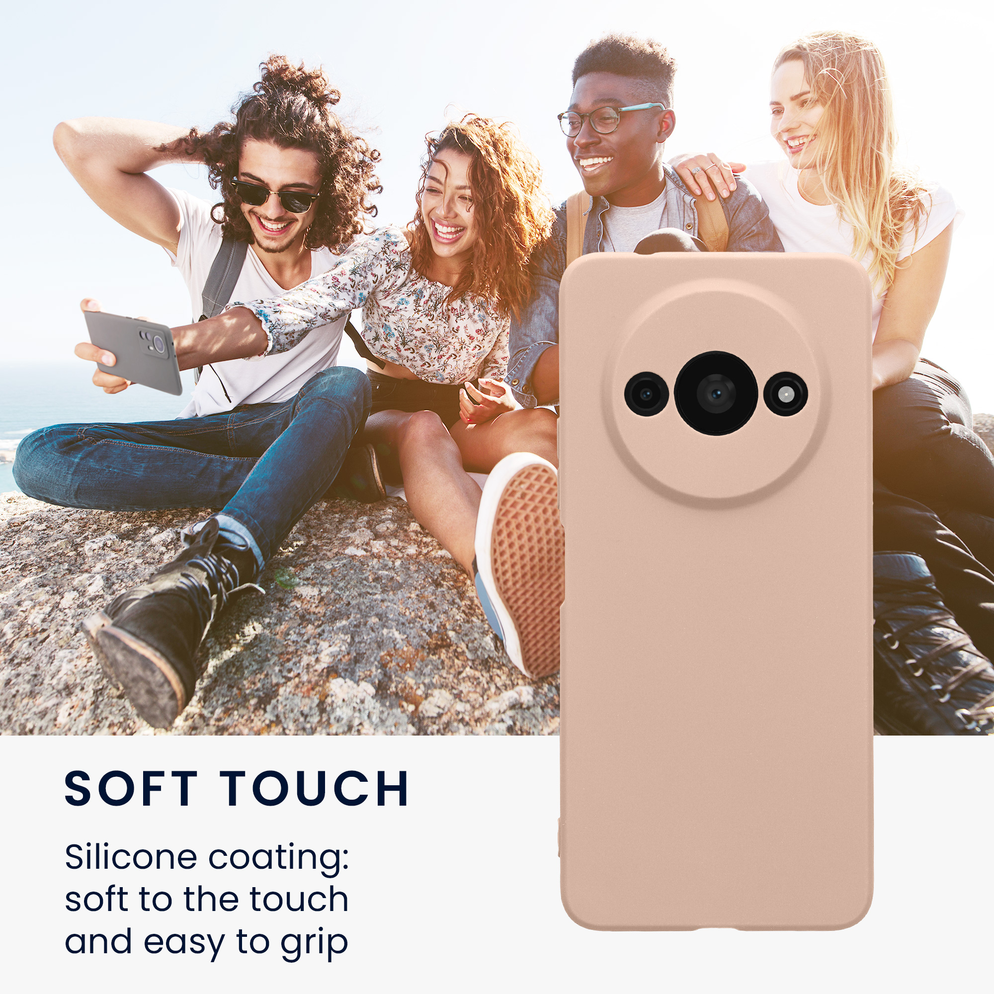 Kryt Xiaomi Redmi A3 silikonový TPU kokosová - vícebarevná kwmobile