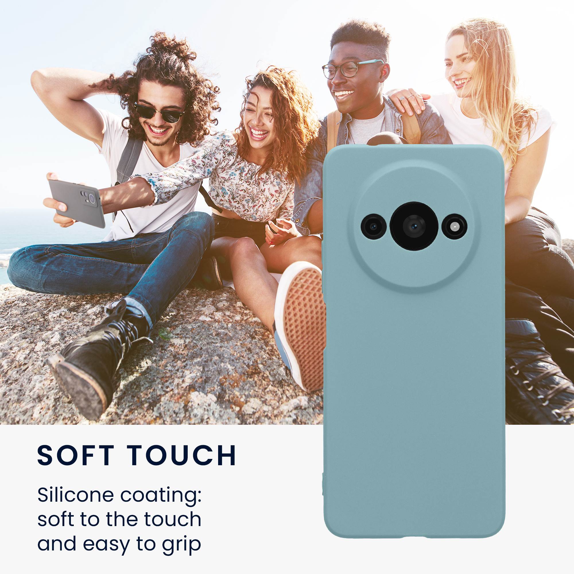 Kryt Xiaomi Redmi A3 silikonový TPU červená kwmobile