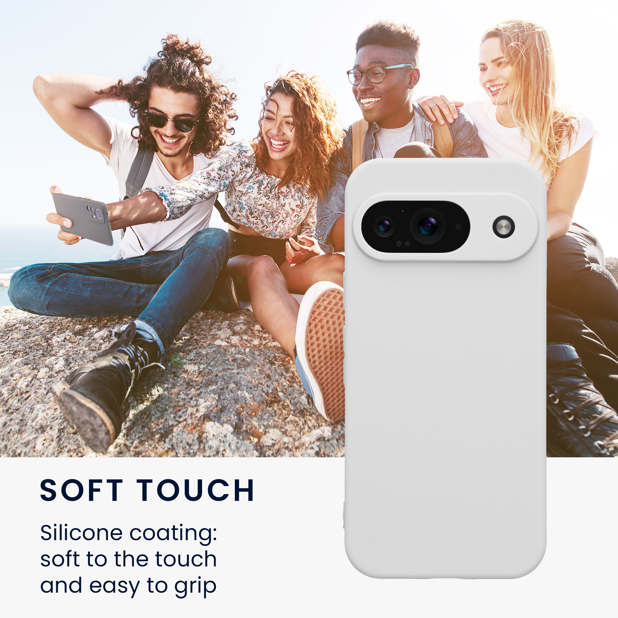 Kryt na mobil kwmobile pro Google Pixel 9 - matná bílá