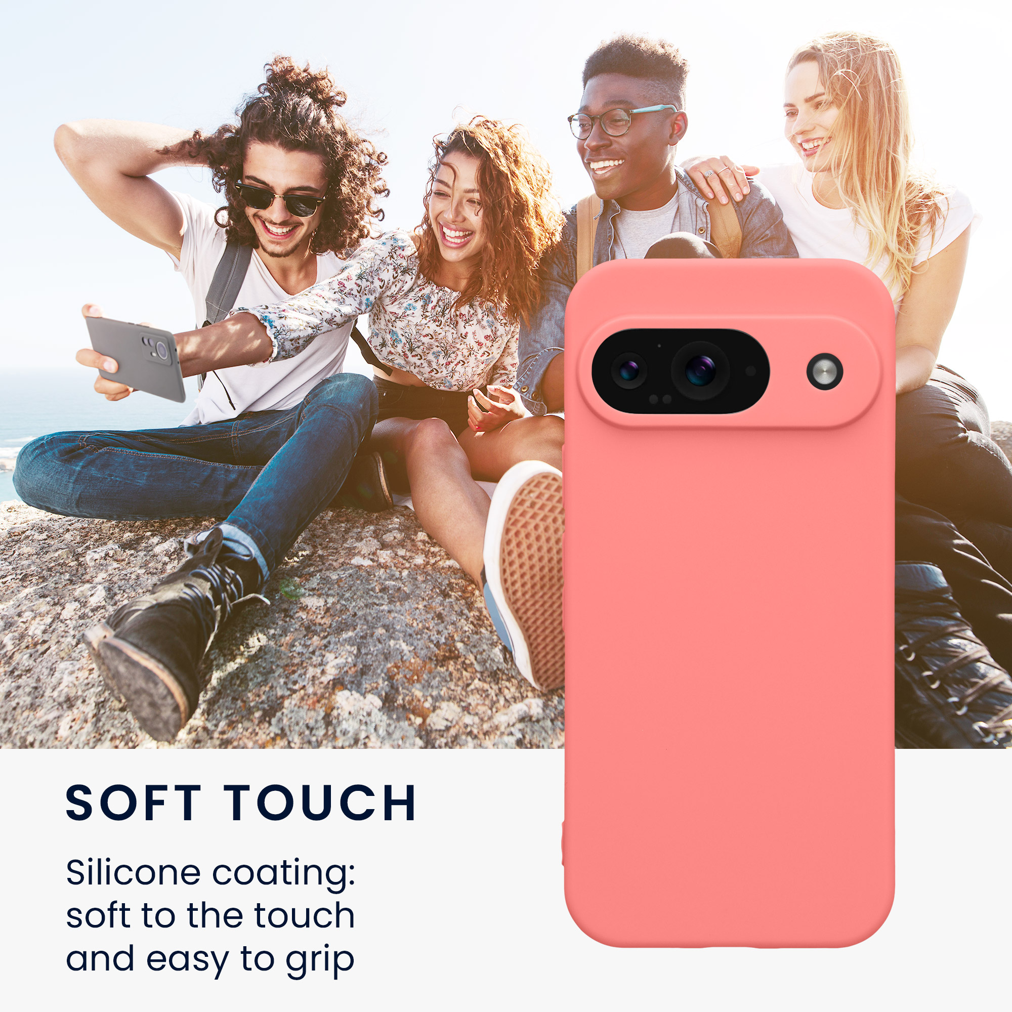 Kryt na mobil kwmobile pro Google Pixel 9 - Pastel Coral