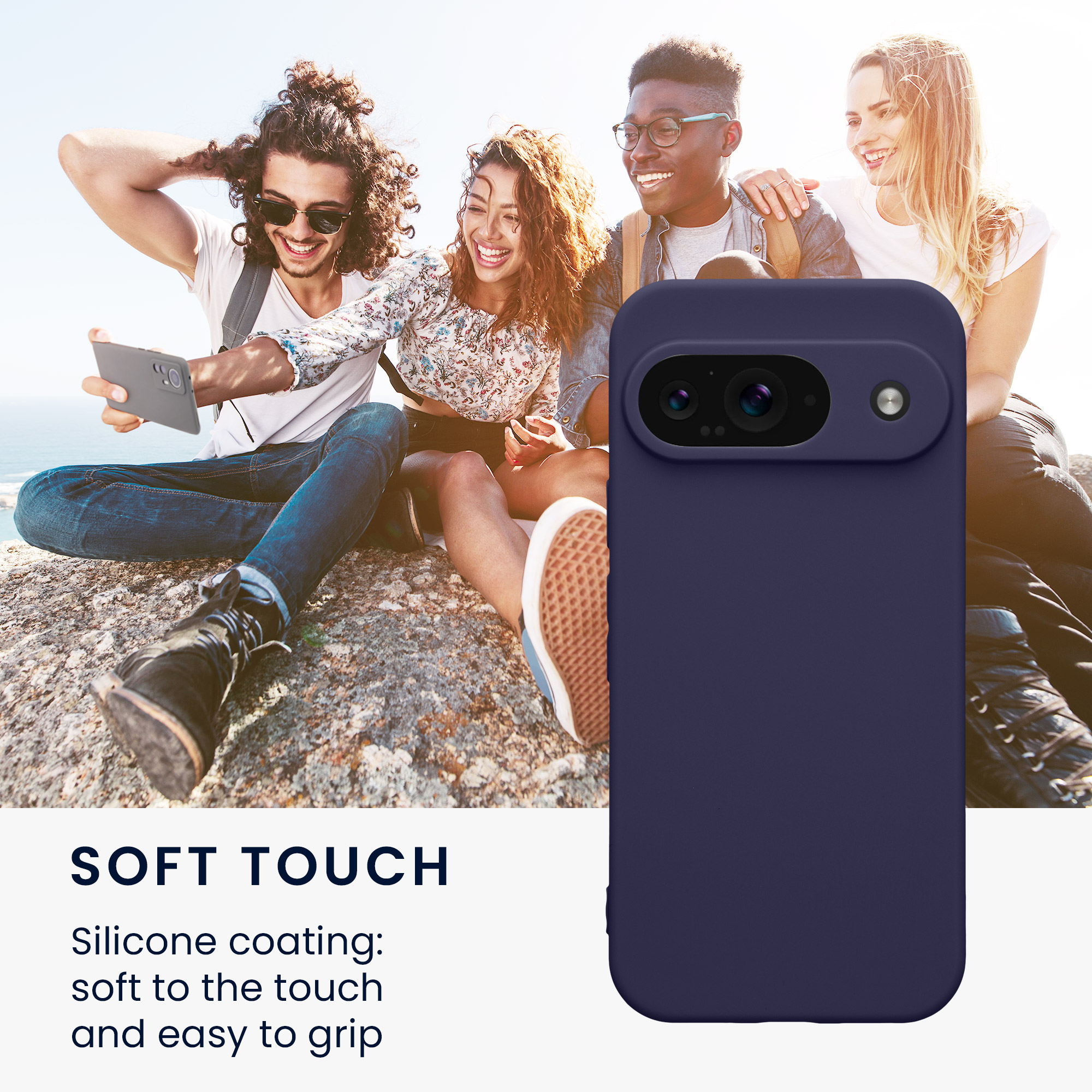 Kryt na mobil kwmobile pro Google Pixel 9 - tmavě modrá Deep Ocean