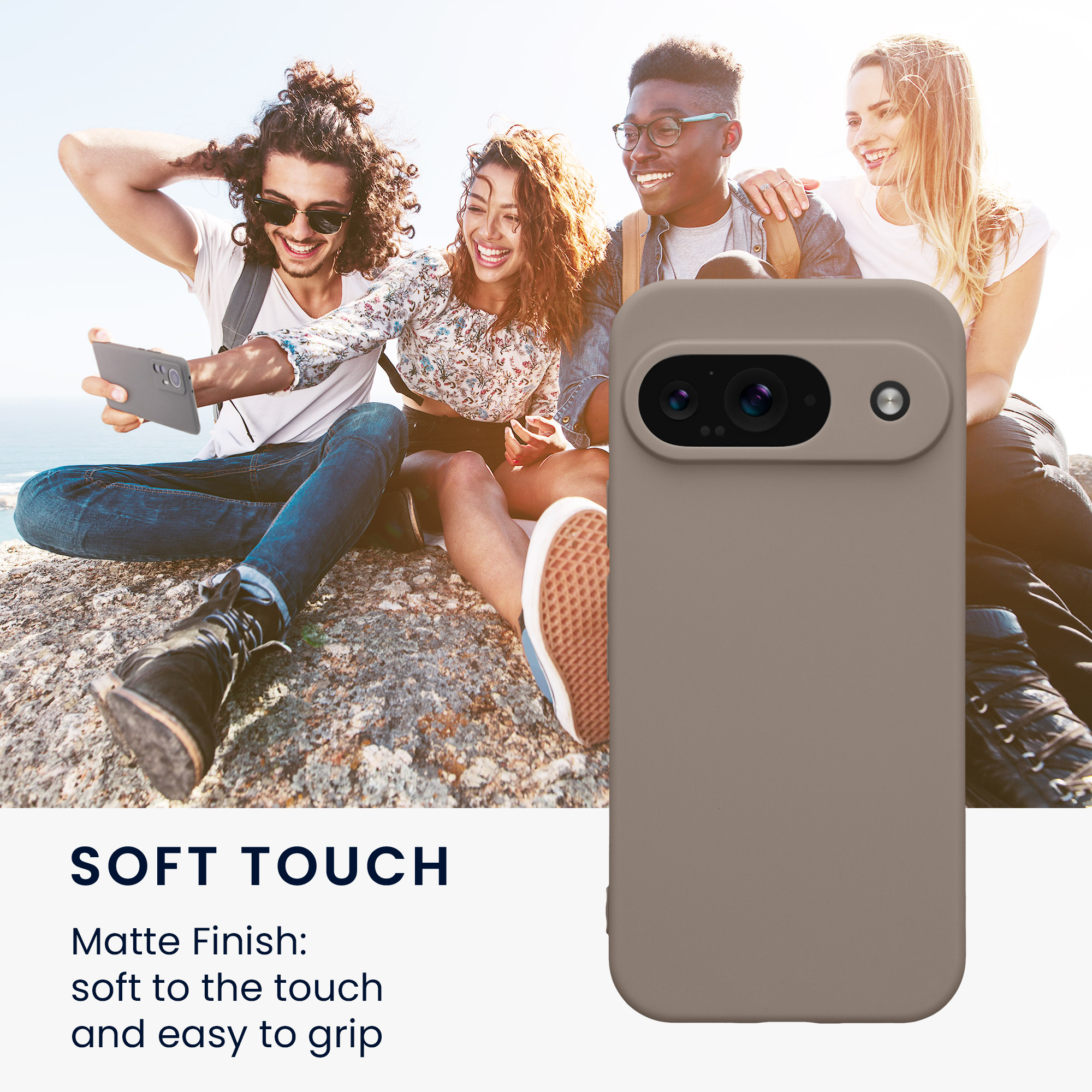 Kryt na mobil kwmobile pro Google Pixel 9 - Taupe