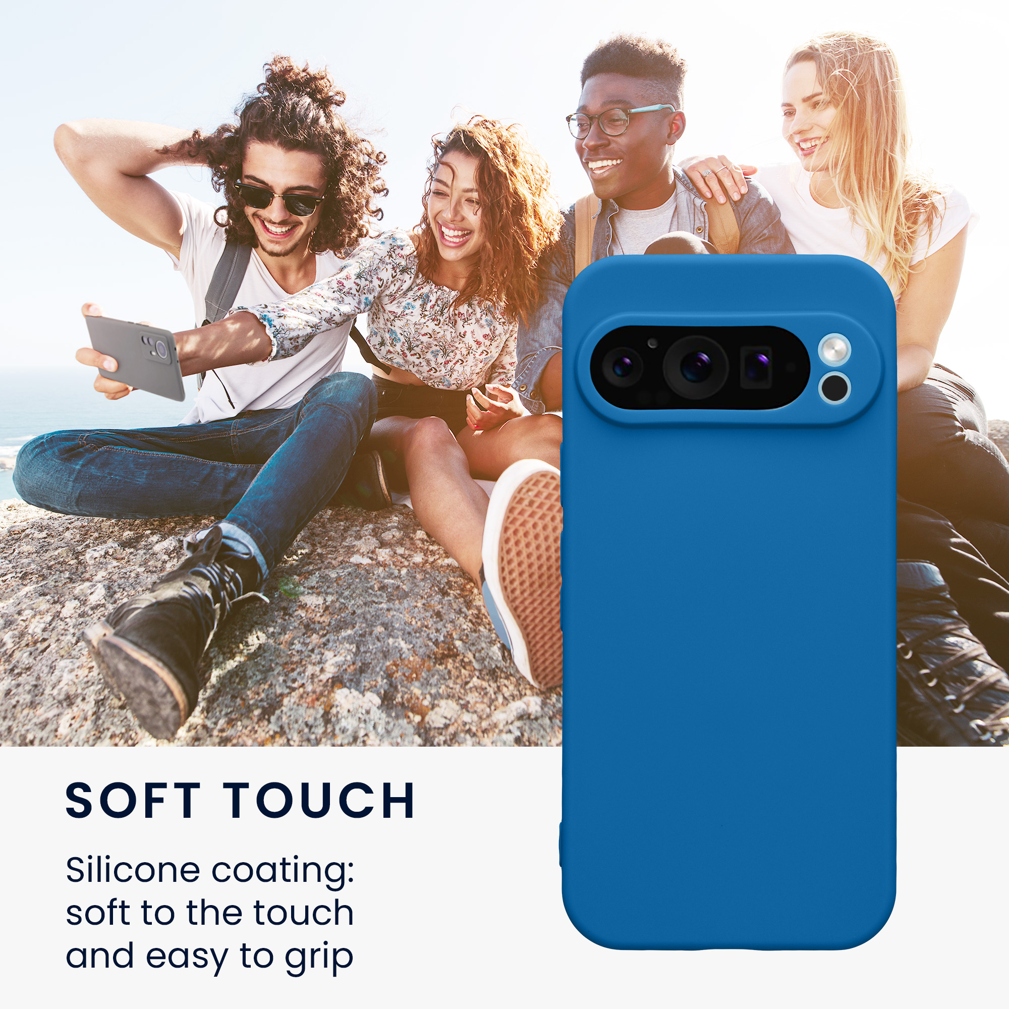 Kryt na mobil kwmobile pro Google Pixel 9 Pro / Google Pixel 9 - modrá Blue Reef