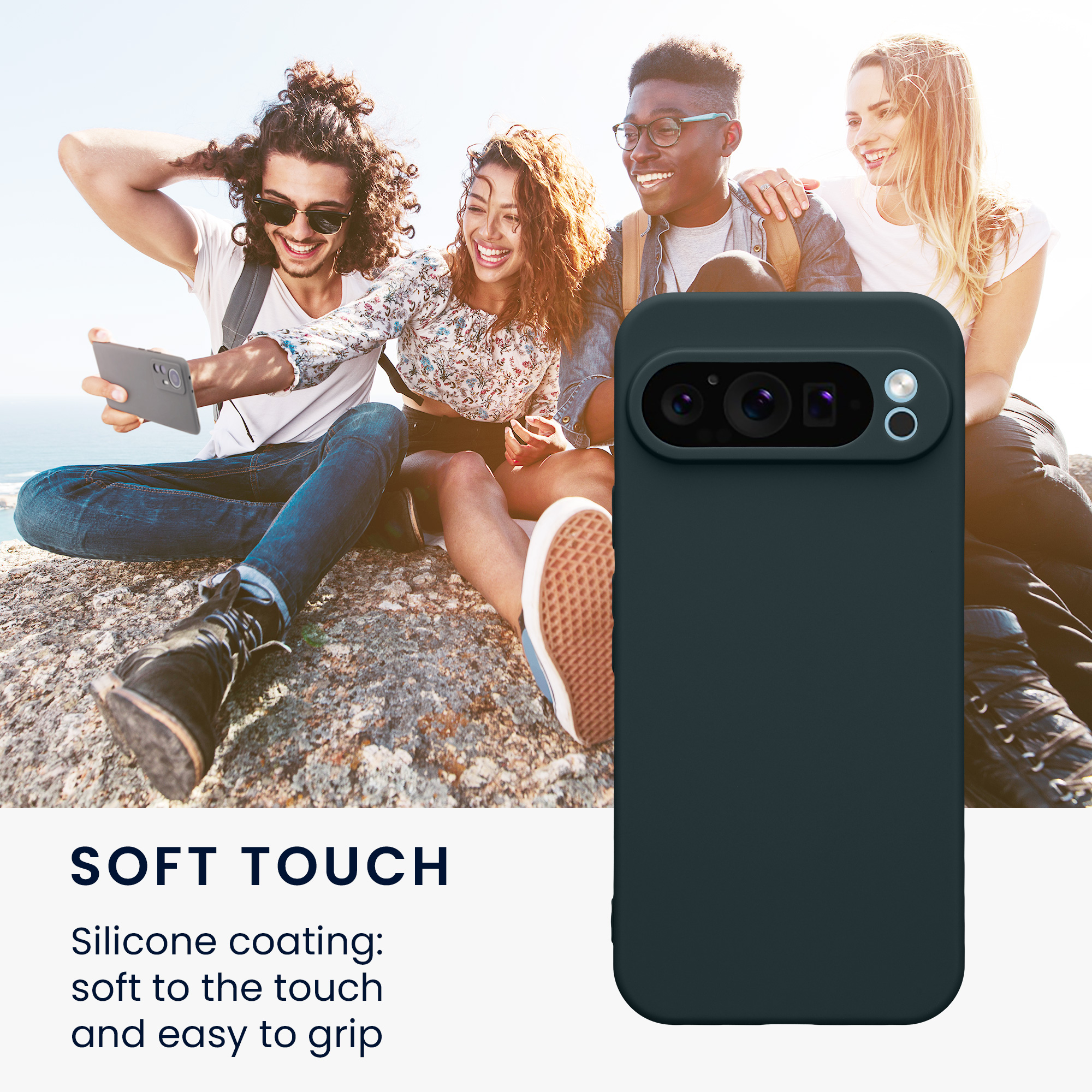 Silikonový kryt kwmobile pro Google Pixel 9 Pro XL - tmavě šedá