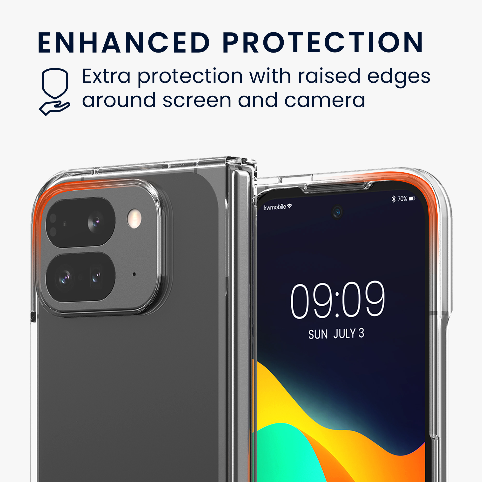 Pouzdro na PC pro Google Pixel 9 Pro Fold kwmobile - transparentní