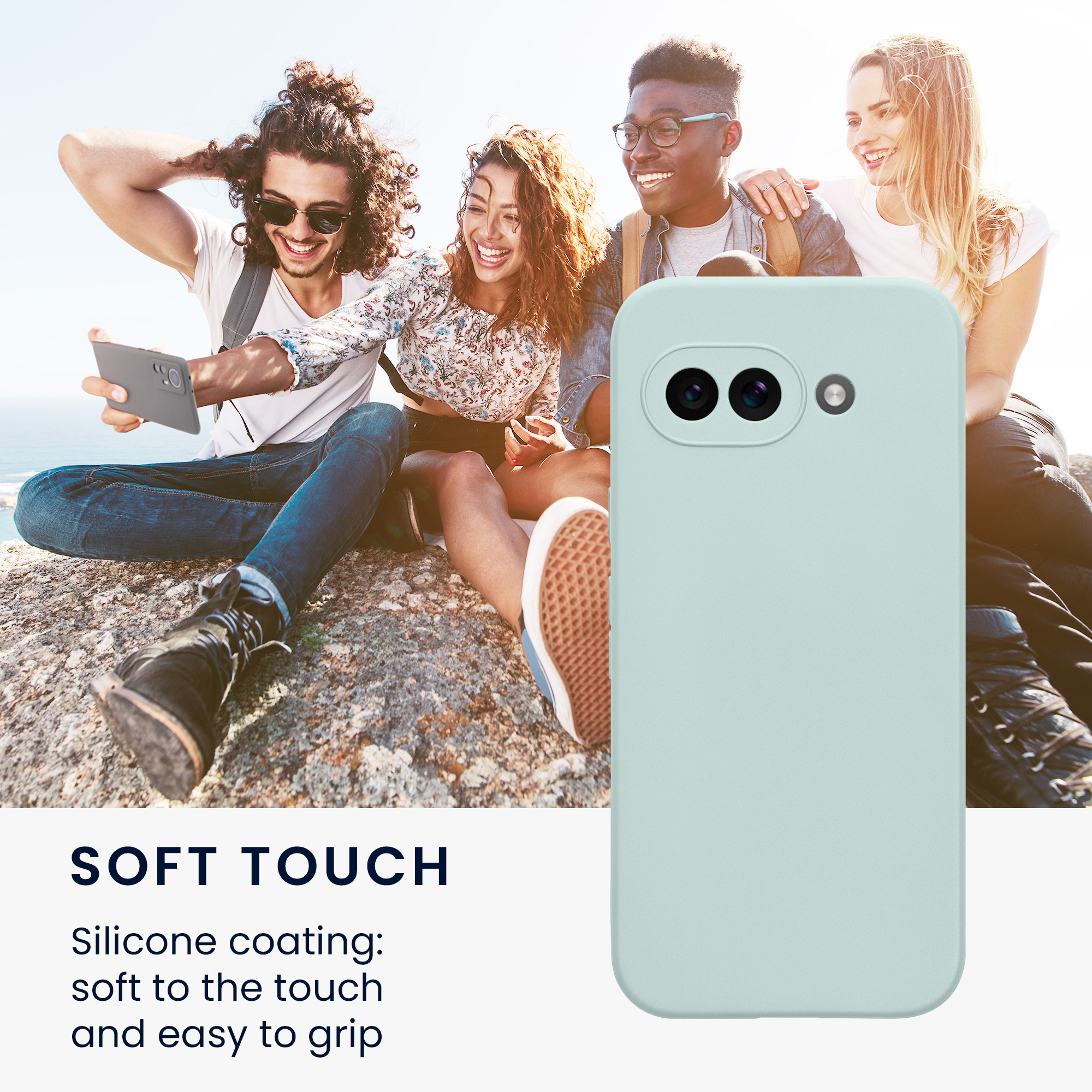 Silikonový kryt kwmobile pro Google Pixel 9a - mátová