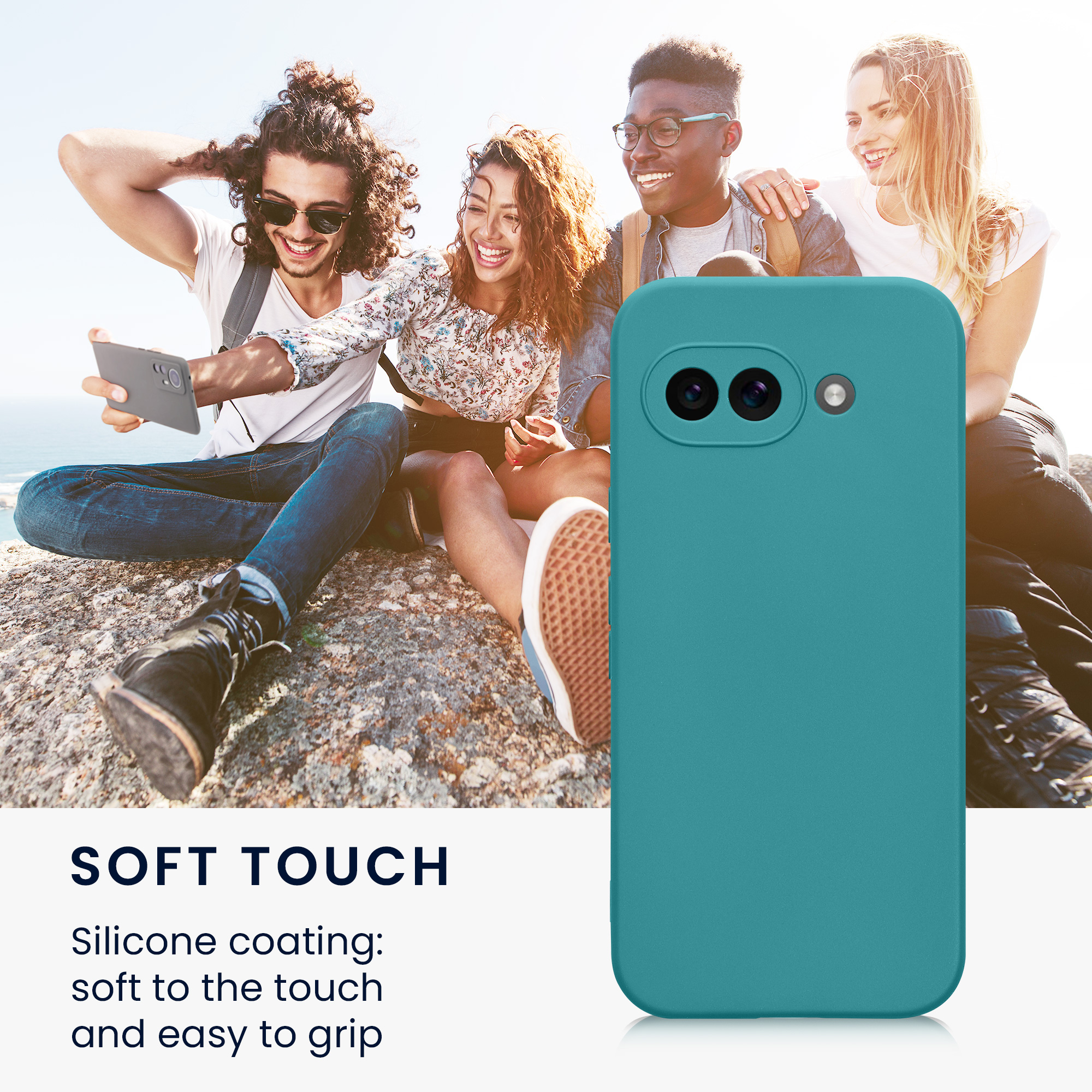 Silikonový kryt kwmobile pro Google Pixel 9a - tyrkysová matná