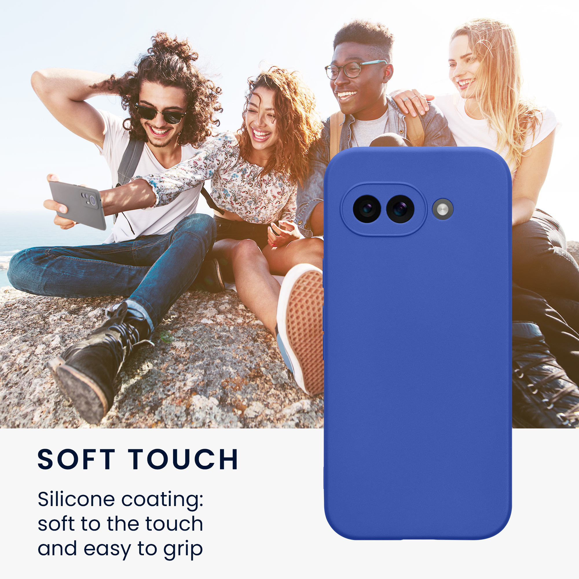 Silikonový kryt kwmobile pro Google Pixel 9a - baltská modrá