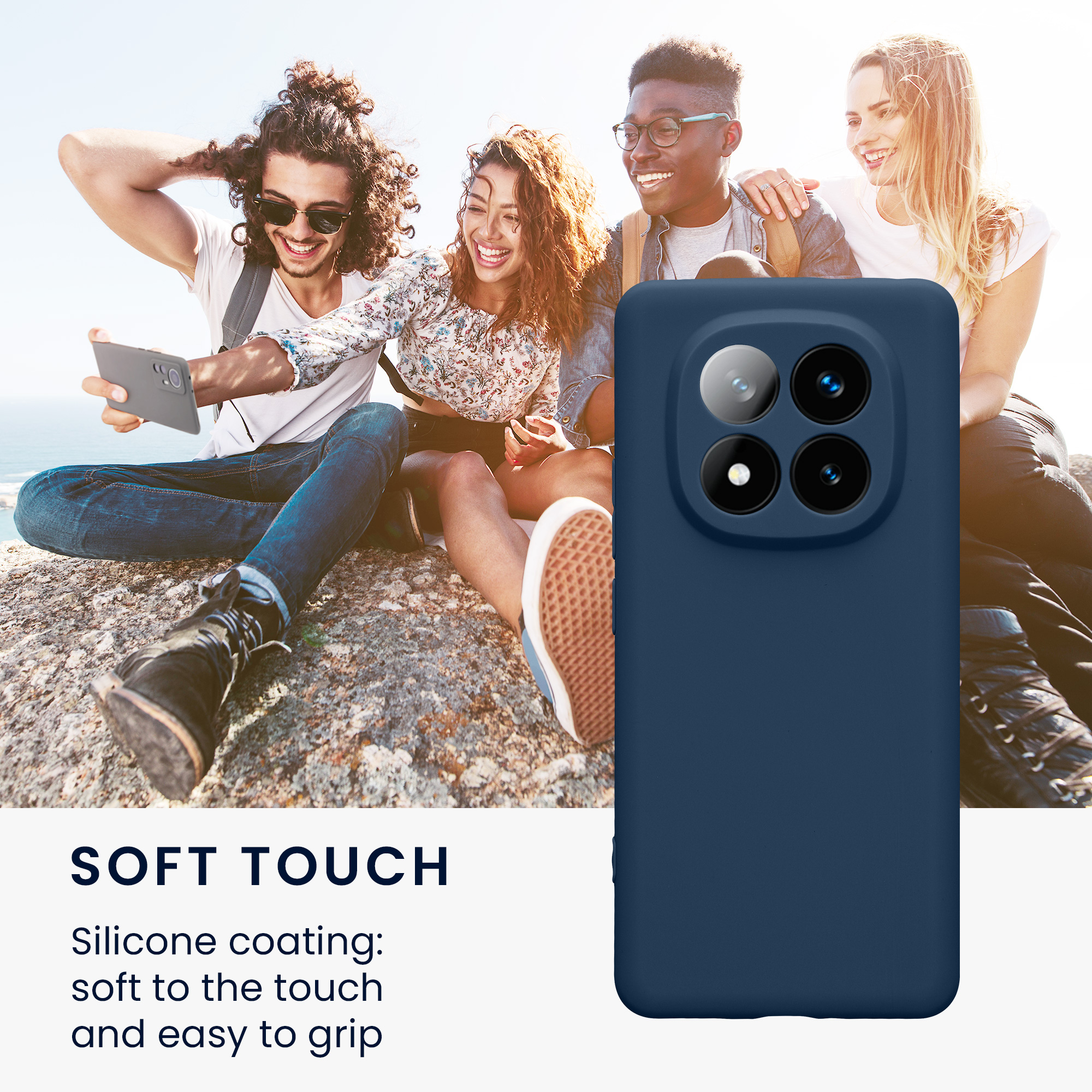 TPU kryt kwmobile pro Xiaomi Redmi Note 14 Pro+ 5G / Redmi Note 14 Pro Plus 5G - tmavě modrá