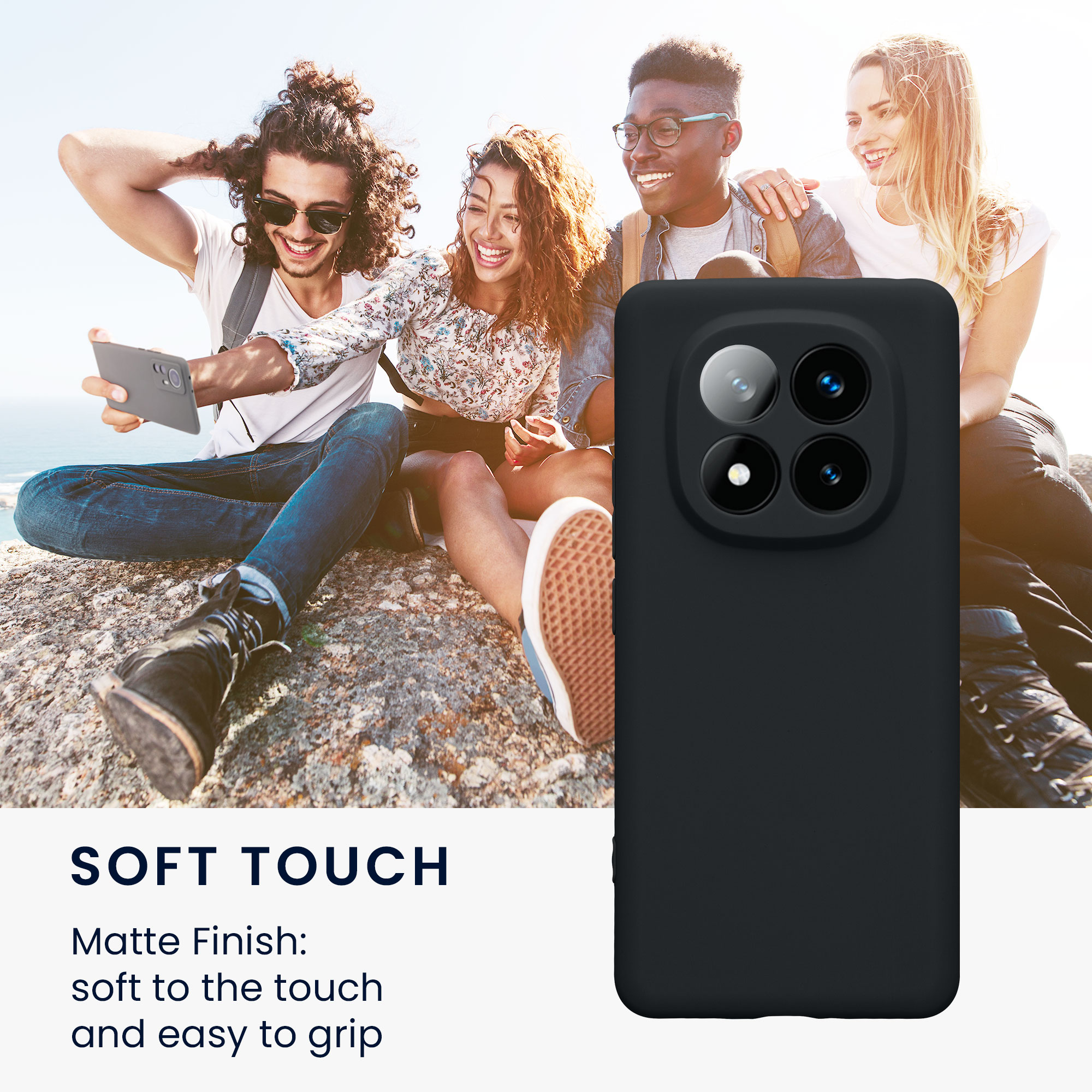 Kryt Xiaomi Redmi Note 14 Pro+ 5G silikonový TPU borůvková modrá kwmobile