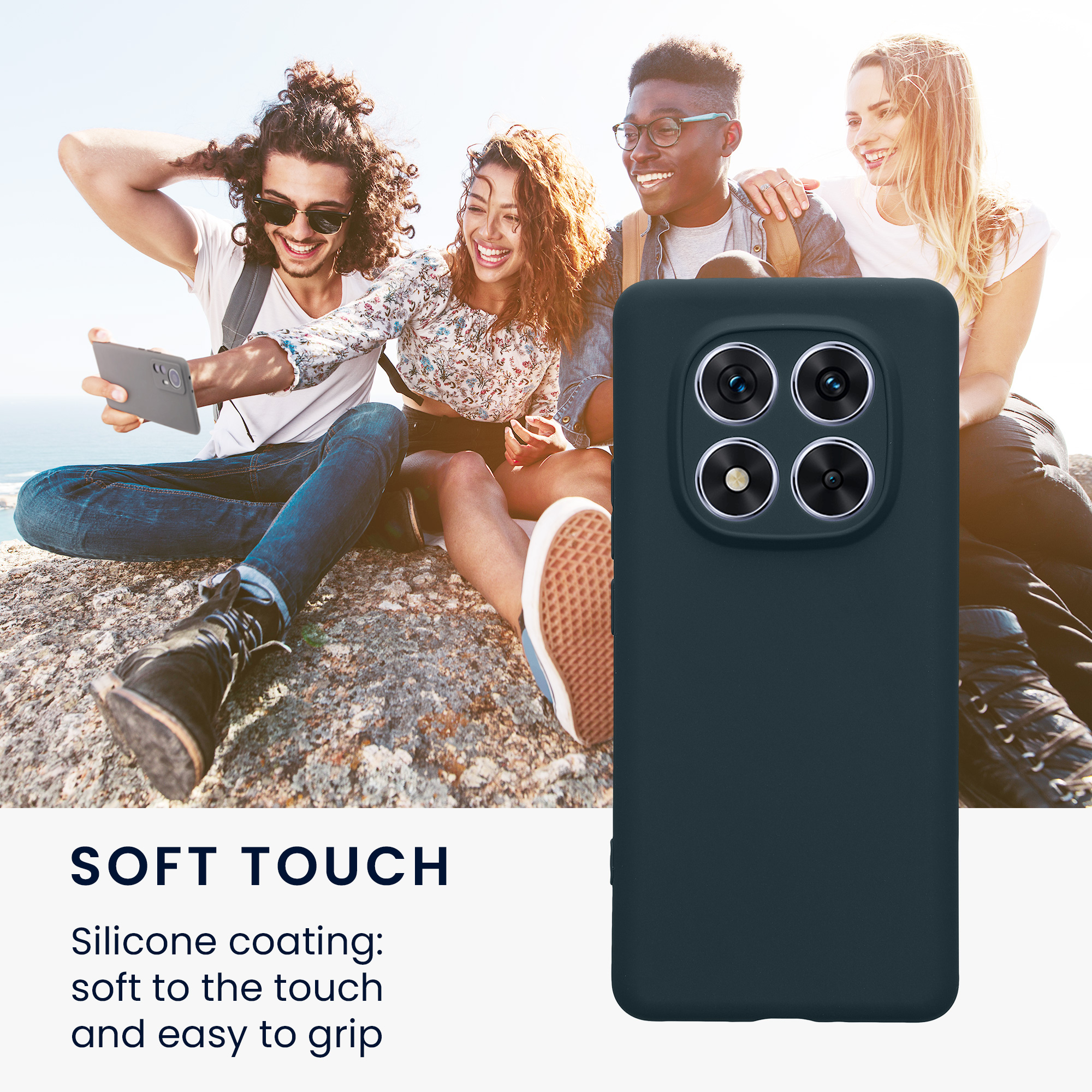 Kryt Xiaomi Redmi Note 14 Pro 5G silikonový TPU tmavá břidlice kwmobile