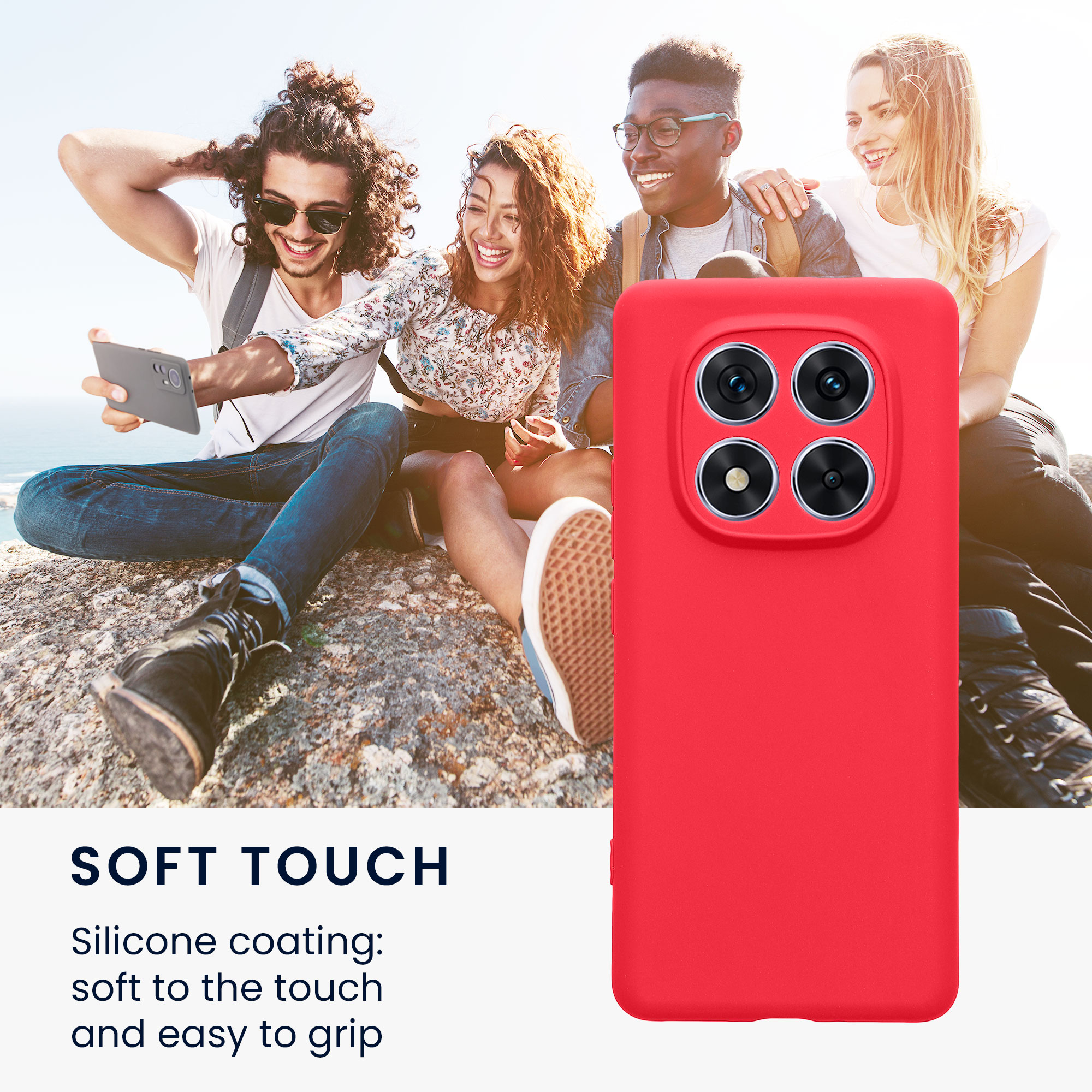 Kryt Xiaomi Redmi Note 14 Pro 5G silikonový TPU růžová kwmobile