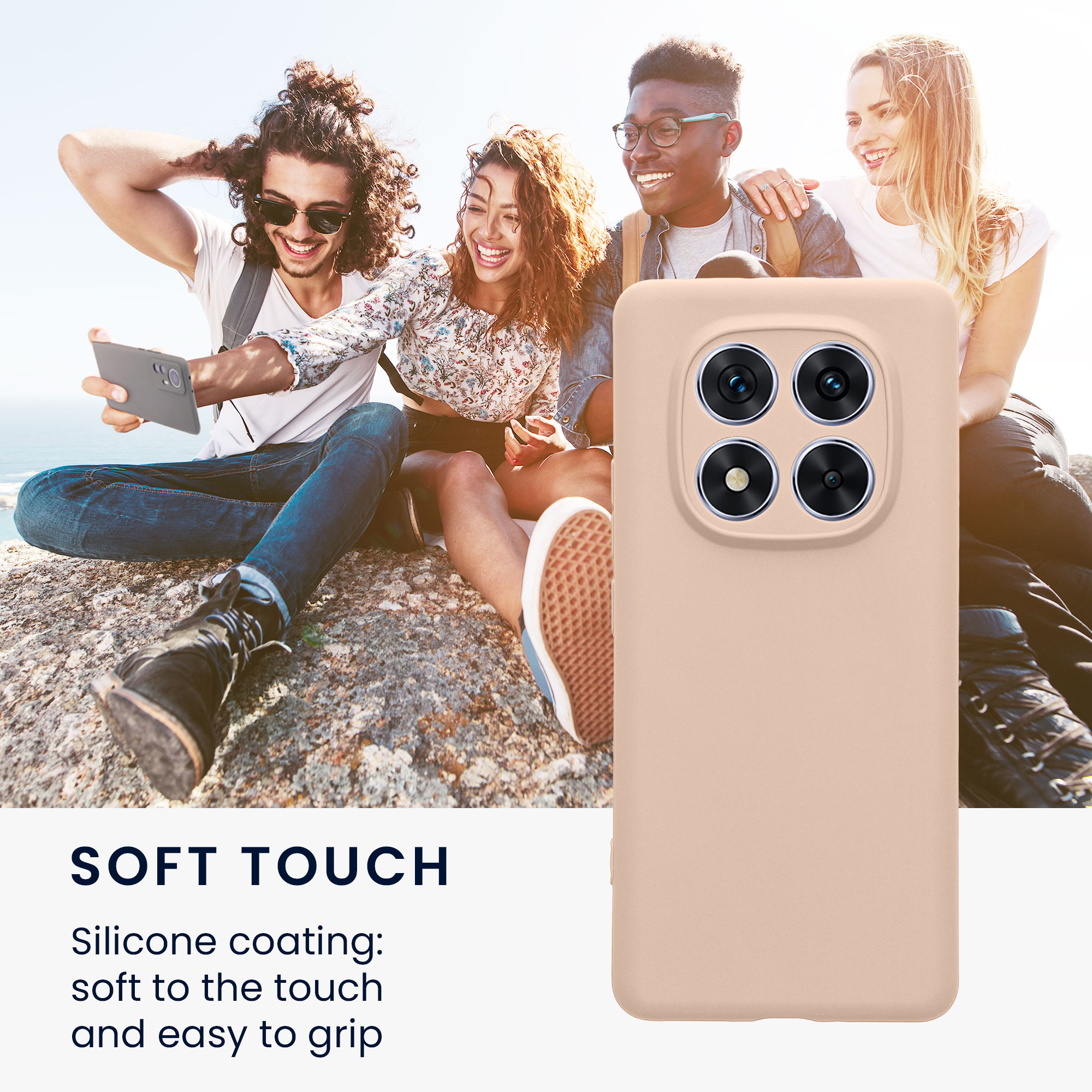 Kryt Xiaomi Redmi Note 14 Pro 5G silikonový TPU kokosová - vícebarevná kwmobile