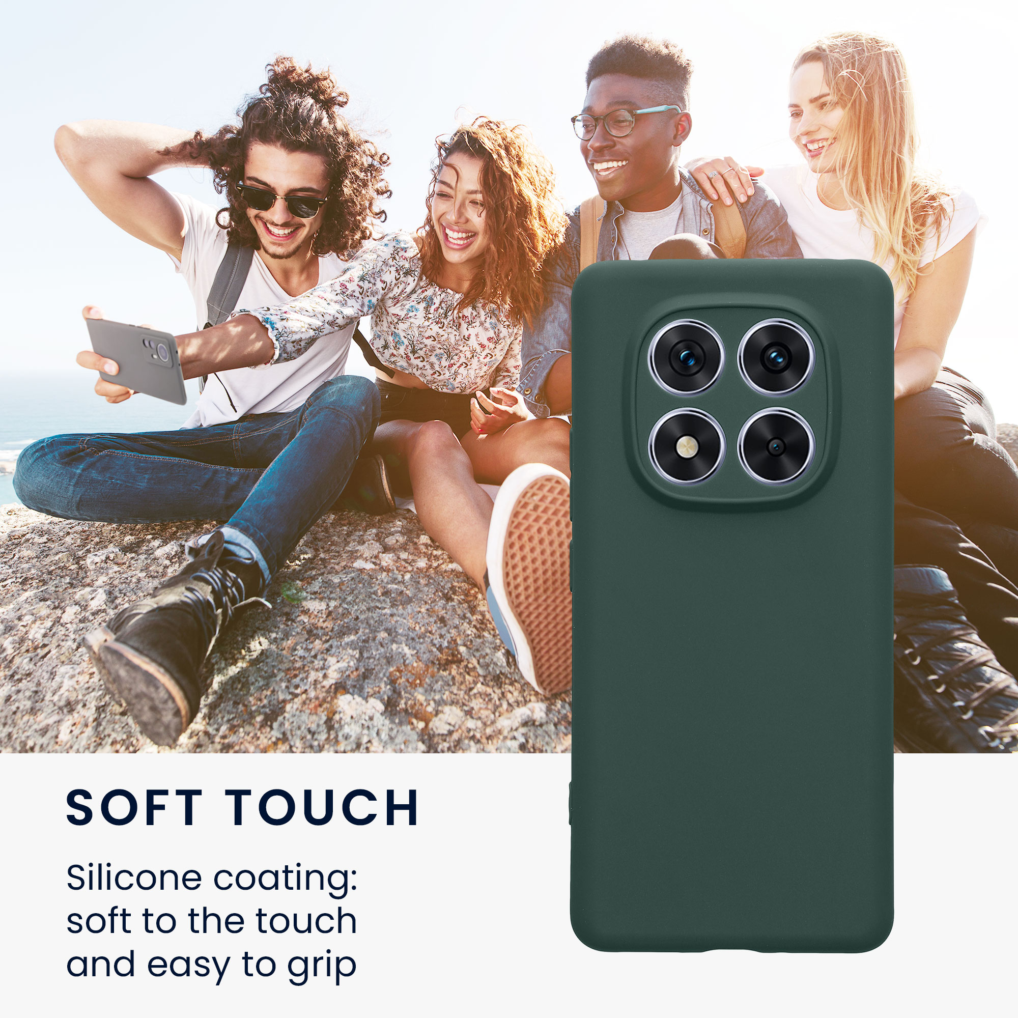 Kryt Xiaomi Redmi Note 14 Pro 5G silikonový TPU zelená kwmobile