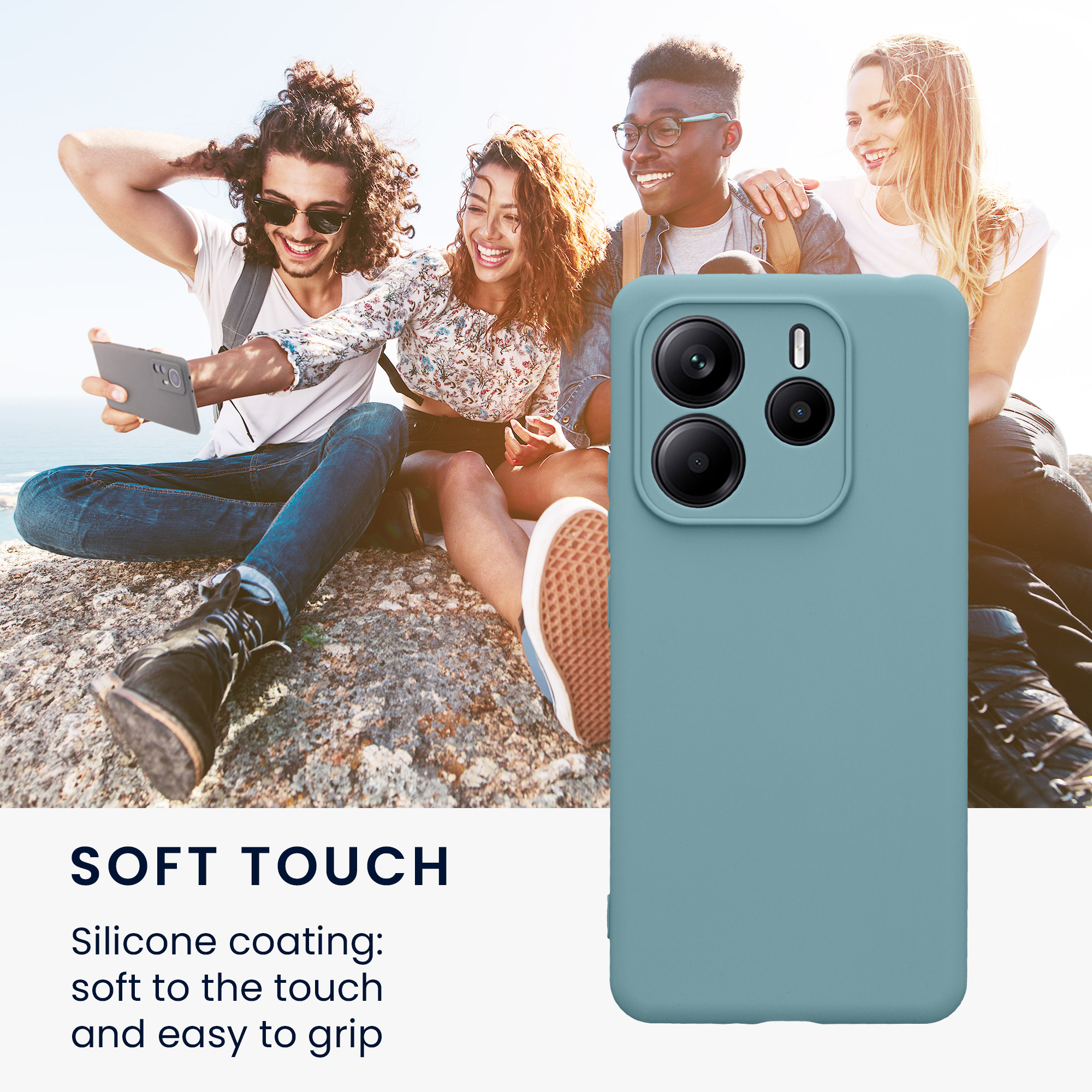 Kryt Xiaomi Redmi Note 14 5G (Not for 4G) silikonový TPU červená kwmobile