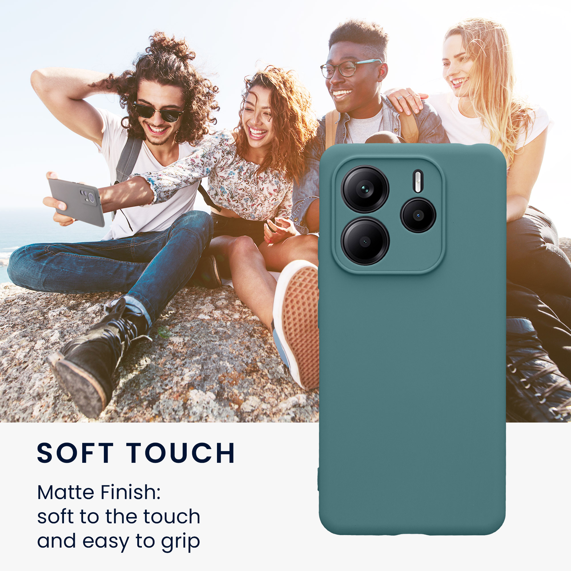 Kryt Xiaomi Redmi Note 14 5G (Not for 4G) silikonový TPU arktická noc kwmobile