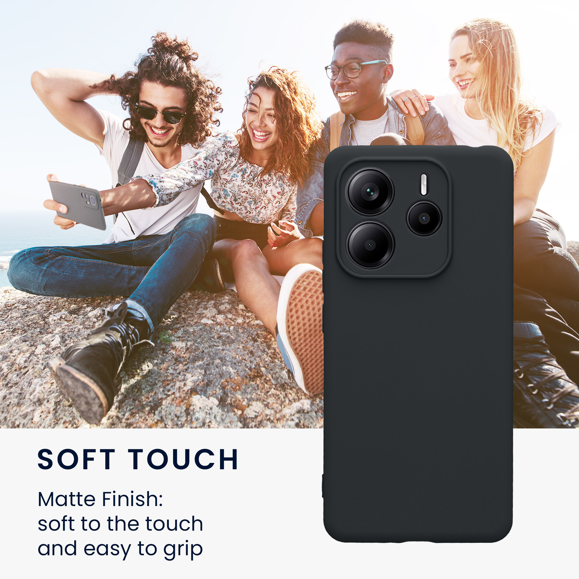 Kryt Xiaomi Redmi Note 14 5G (Not for 4G) silikonový TPU borůvková modrá kwmobile